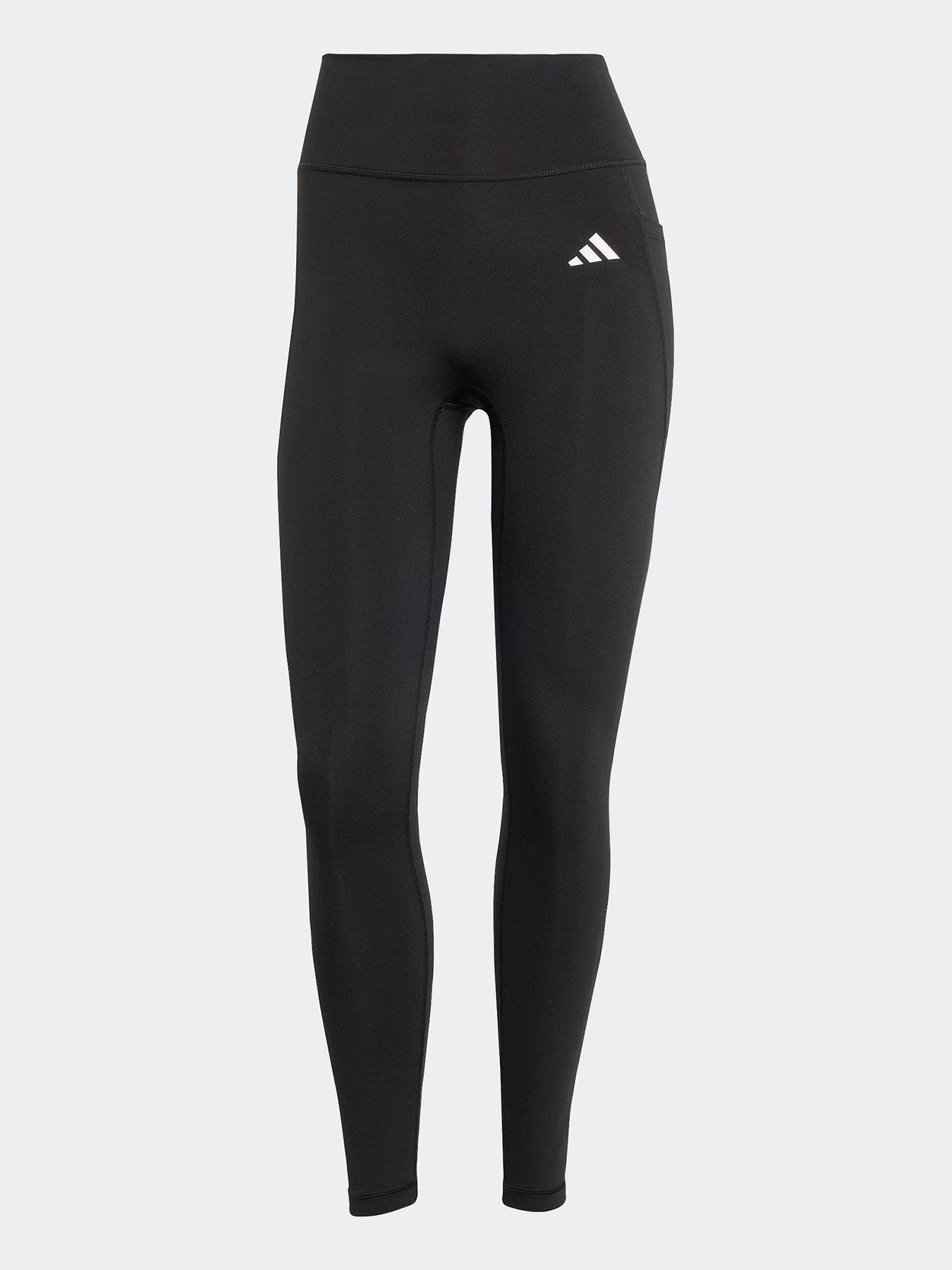 Image 6 of 6 of adidas Womens Training Workout Essentials Plus 7/8 Tights - Black