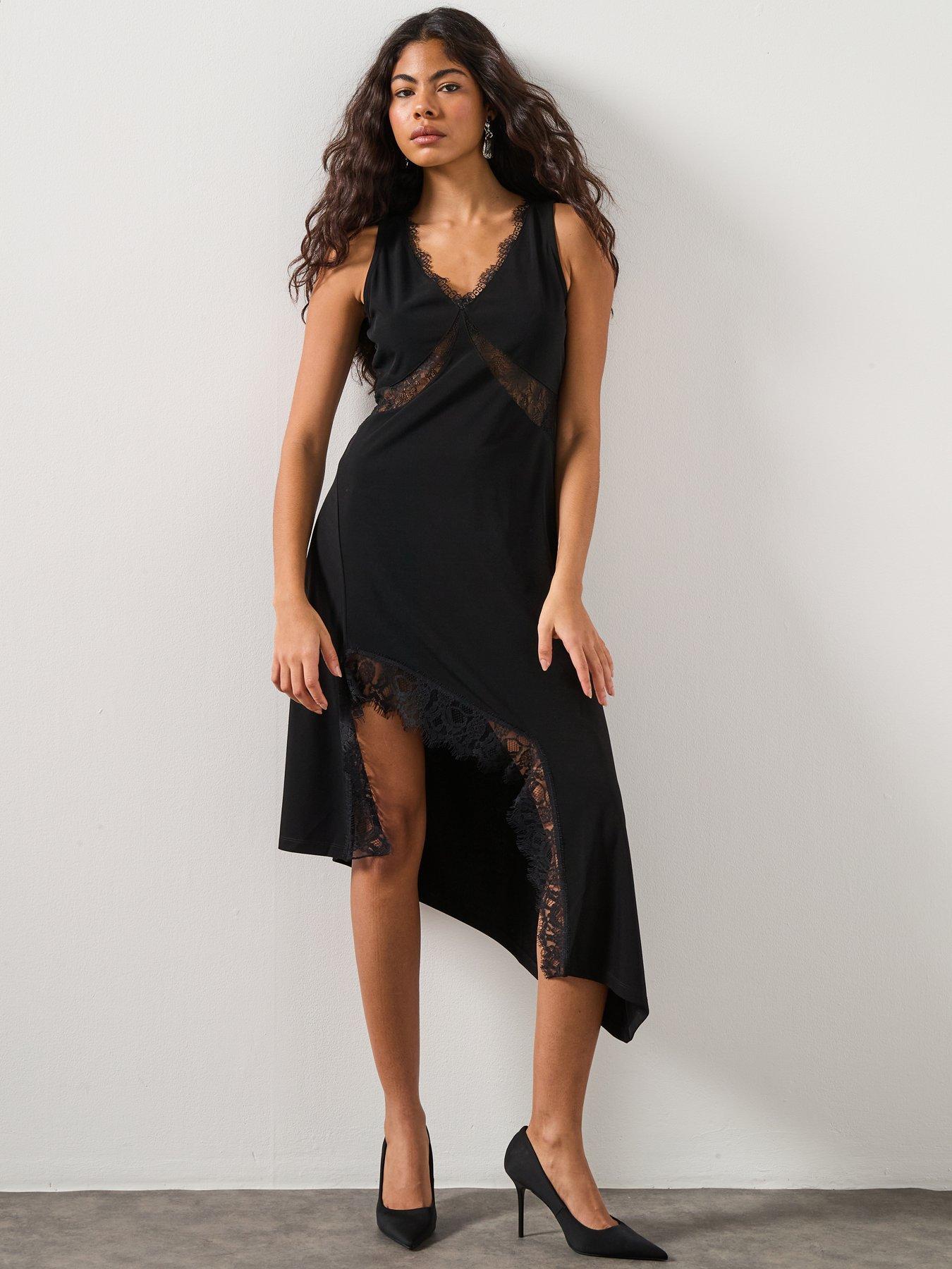 AllSaints Lailey Assymetric Dress - Black