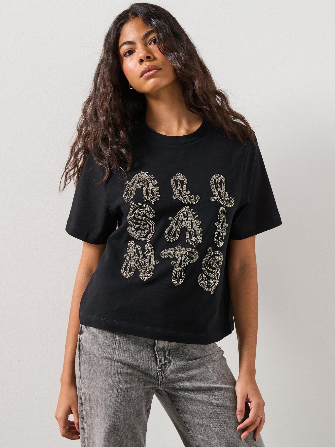 AllSaints Ella Lisa Tee - Black