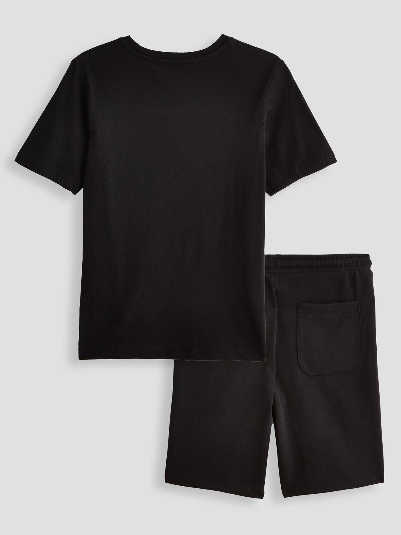 Image 3 of 7 of Jack & Jones Junior Boys Brandon T-shirt &amp; Shorts Set - Black