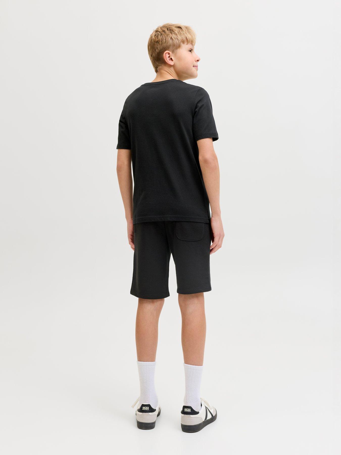 Image 6 of 7 of Jack & Jones Junior Boys Brandon T-shirt &amp; Shorts Set - Black