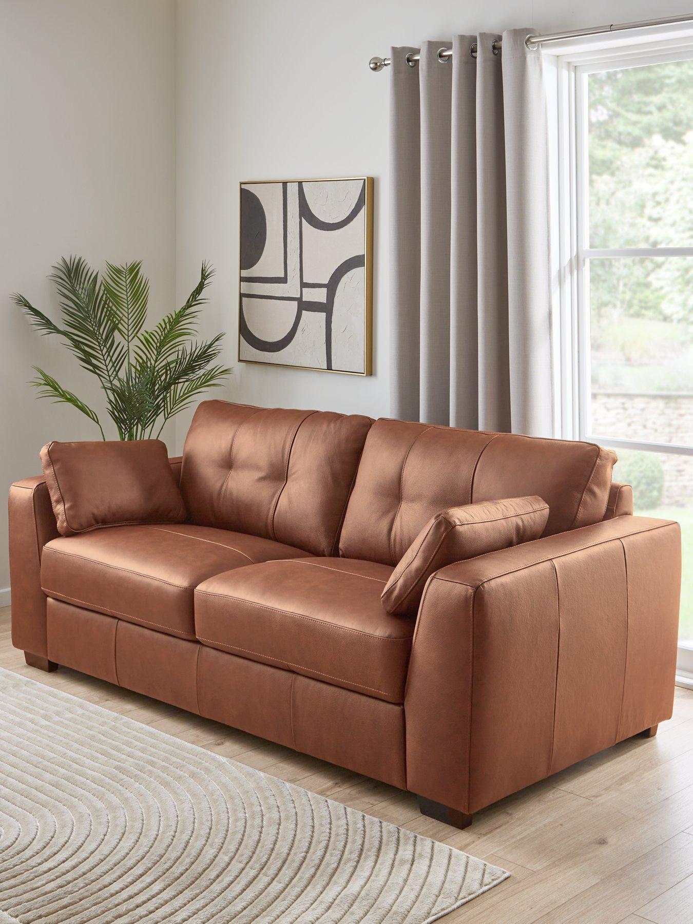 The Very Collection Arden Italian Leather 2 Seater Sofa - FSC® Certified