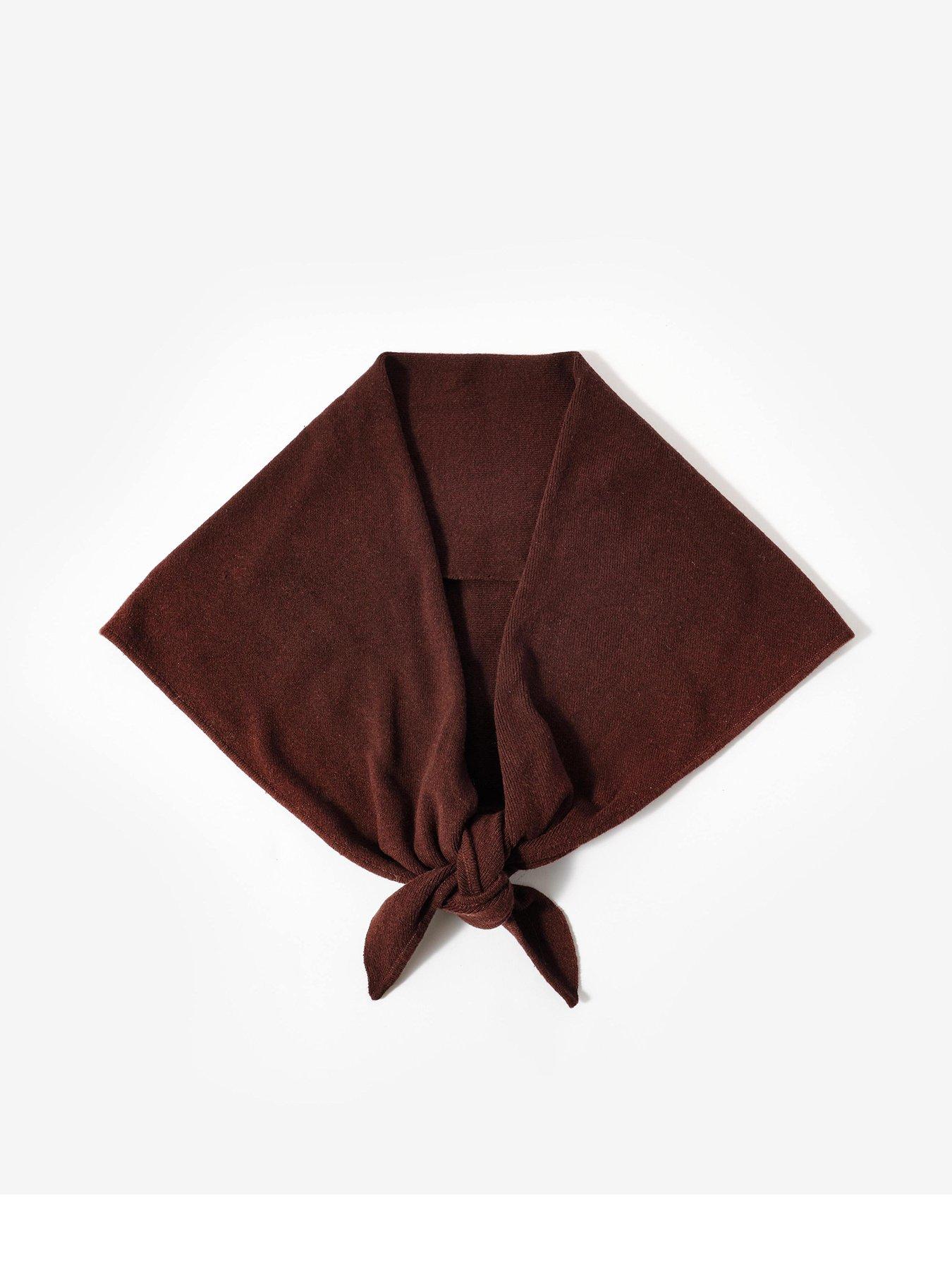 Mint Velvet Wrap Triangle Scarf - Brown