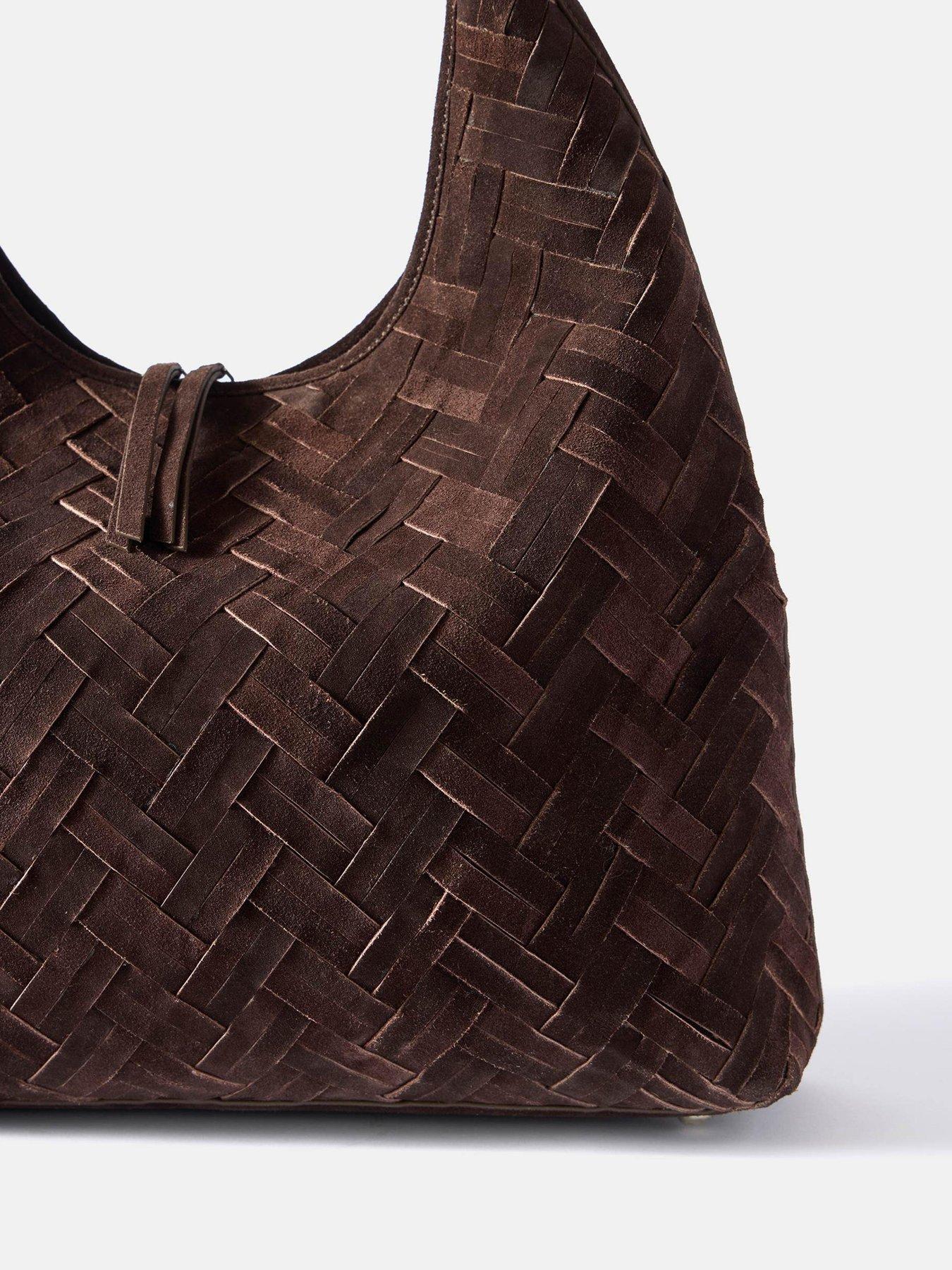 Image 2 of 3 of Mint Velvet May Woven Shoulder Bag - Brown