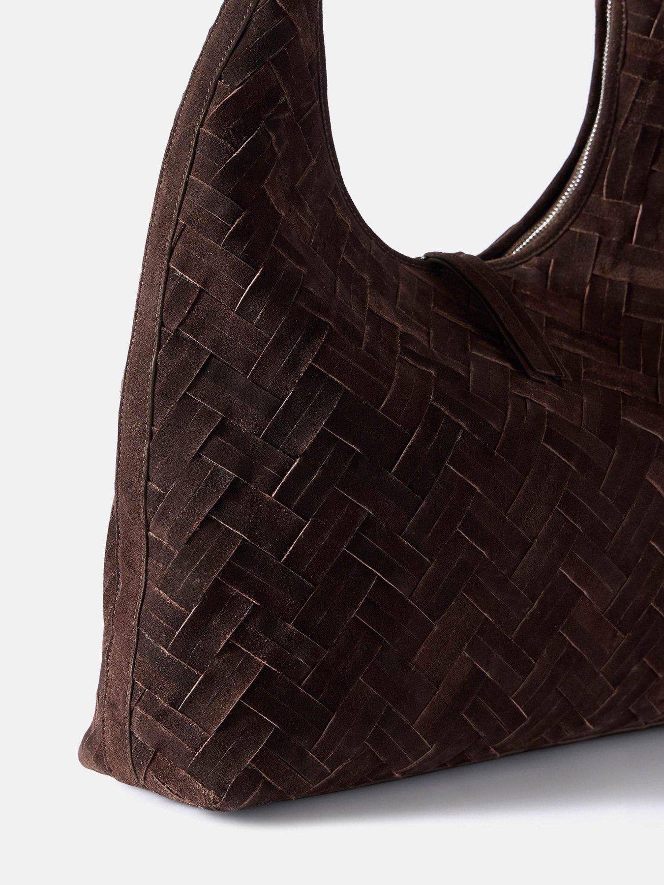 Image 3 of 3 of Mint Velvet May Woven Shoulder Bag - Brown