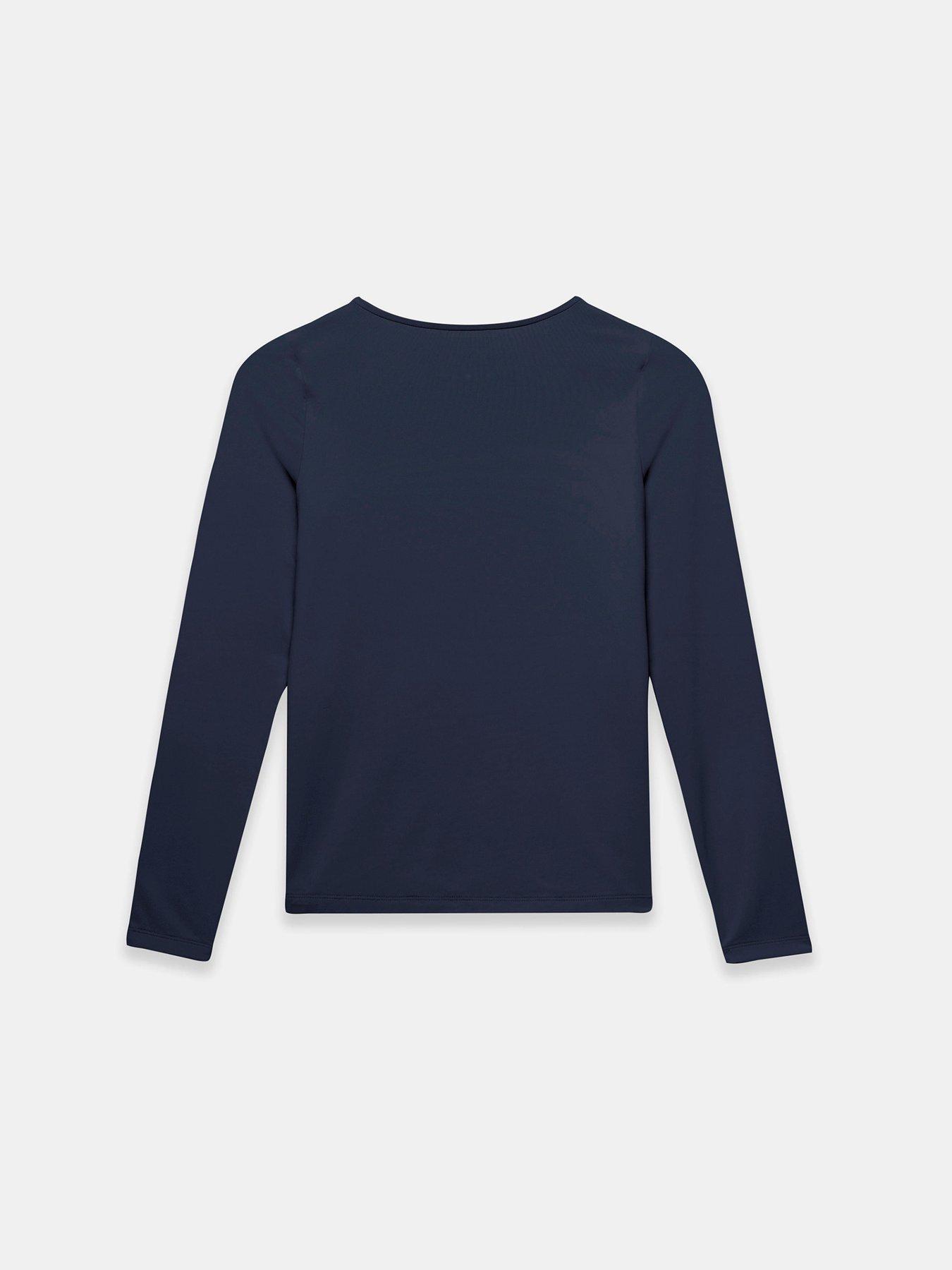 Image 6 of 6 of Mint Velvet Navy Layering Crew Neck Top - Blue