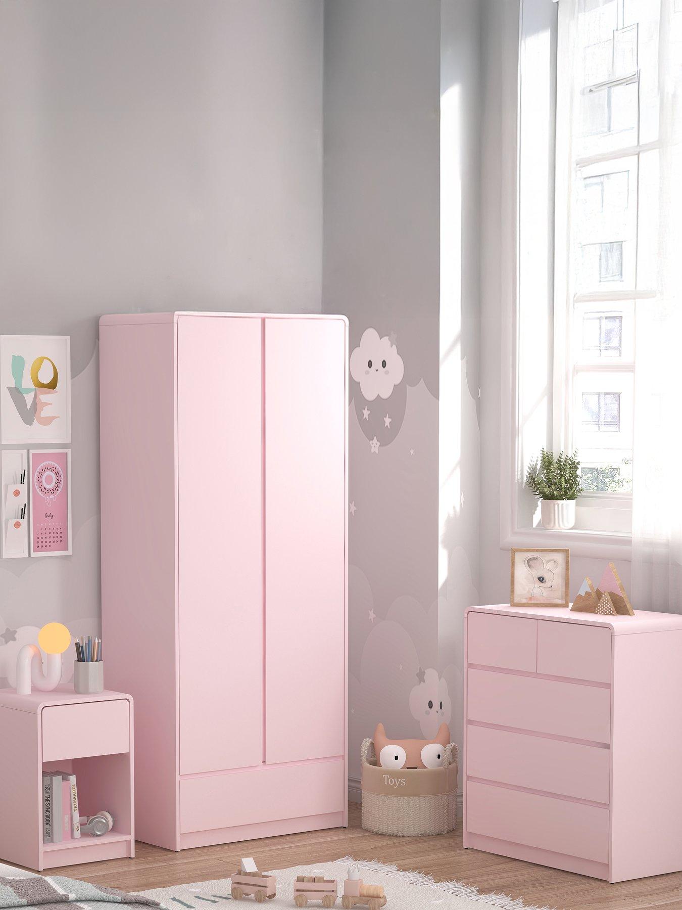 Image 1 of 7 of Very Home Bailey Kids 2 Door Wardrobe, Chest &amp; Bedside Bedroom Package - FSC&reg; Certified