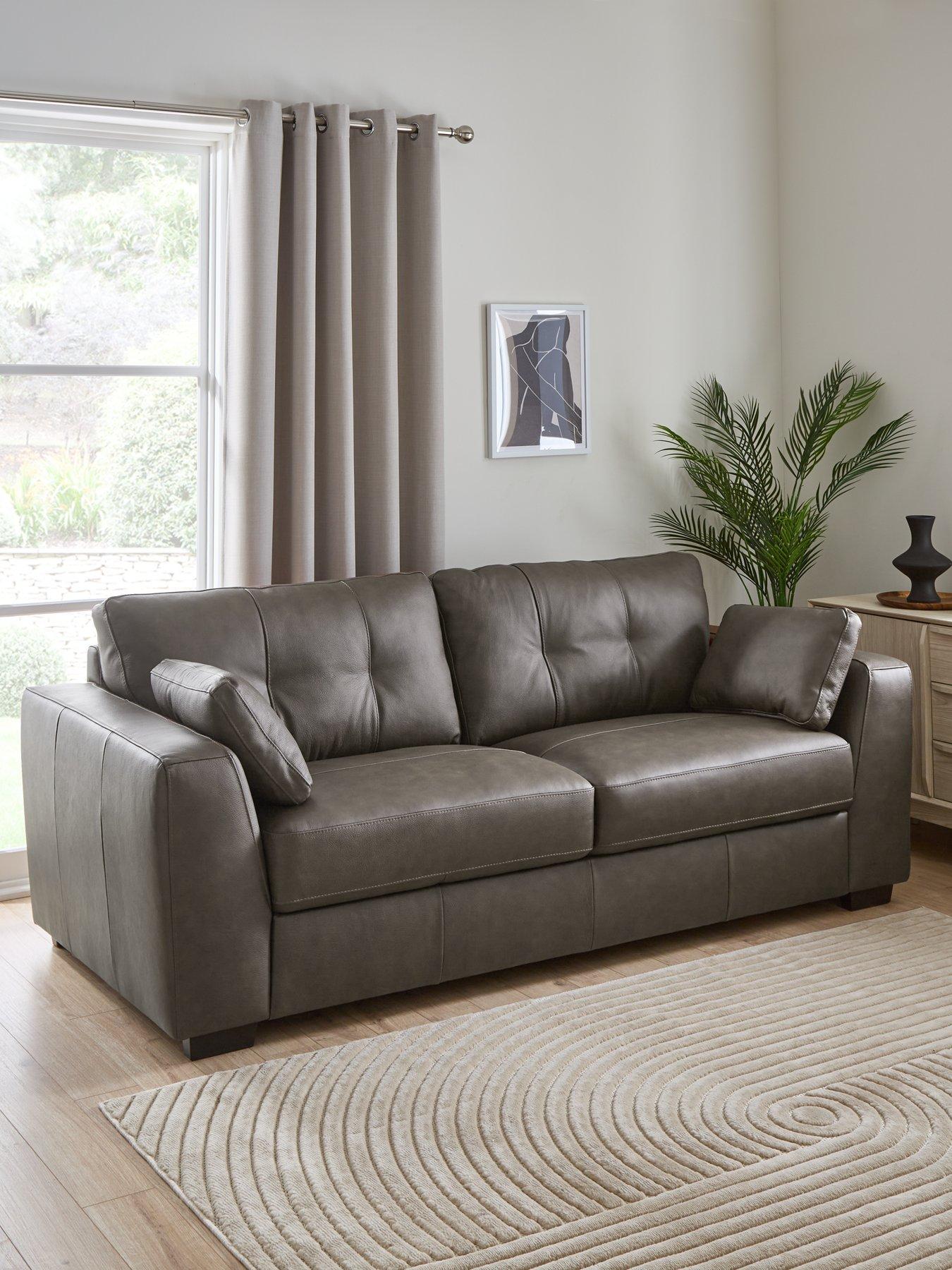 The Very Collection Arden Italian Leather 4 Seater Sofa - FSC® Certified