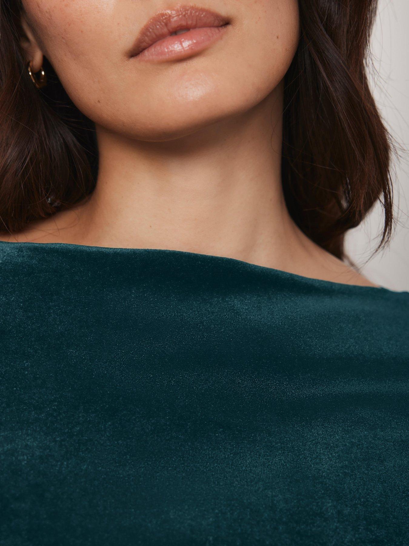 Image 4 of 6 of Mint Velvet Feather Top - Green