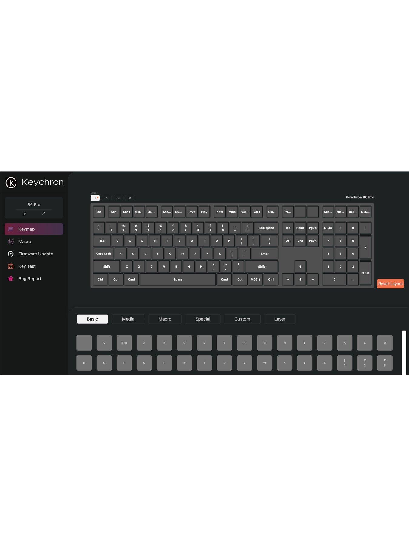  image of keychron-b6-pro-ultra-slim-wireless-full-size-keyboard-space-grey