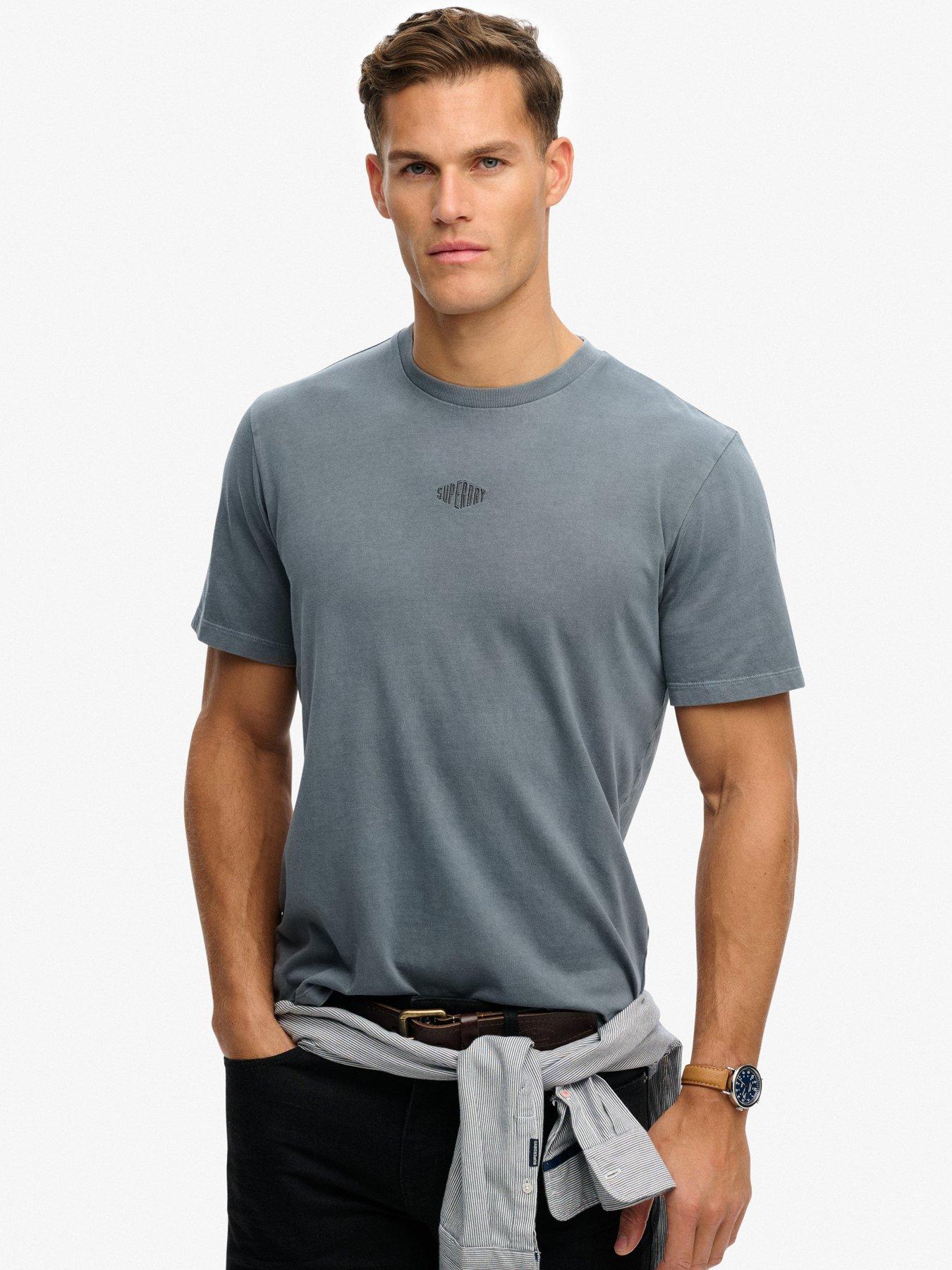 Superdry Micro Logo Relaxed T-Shirt - Grey