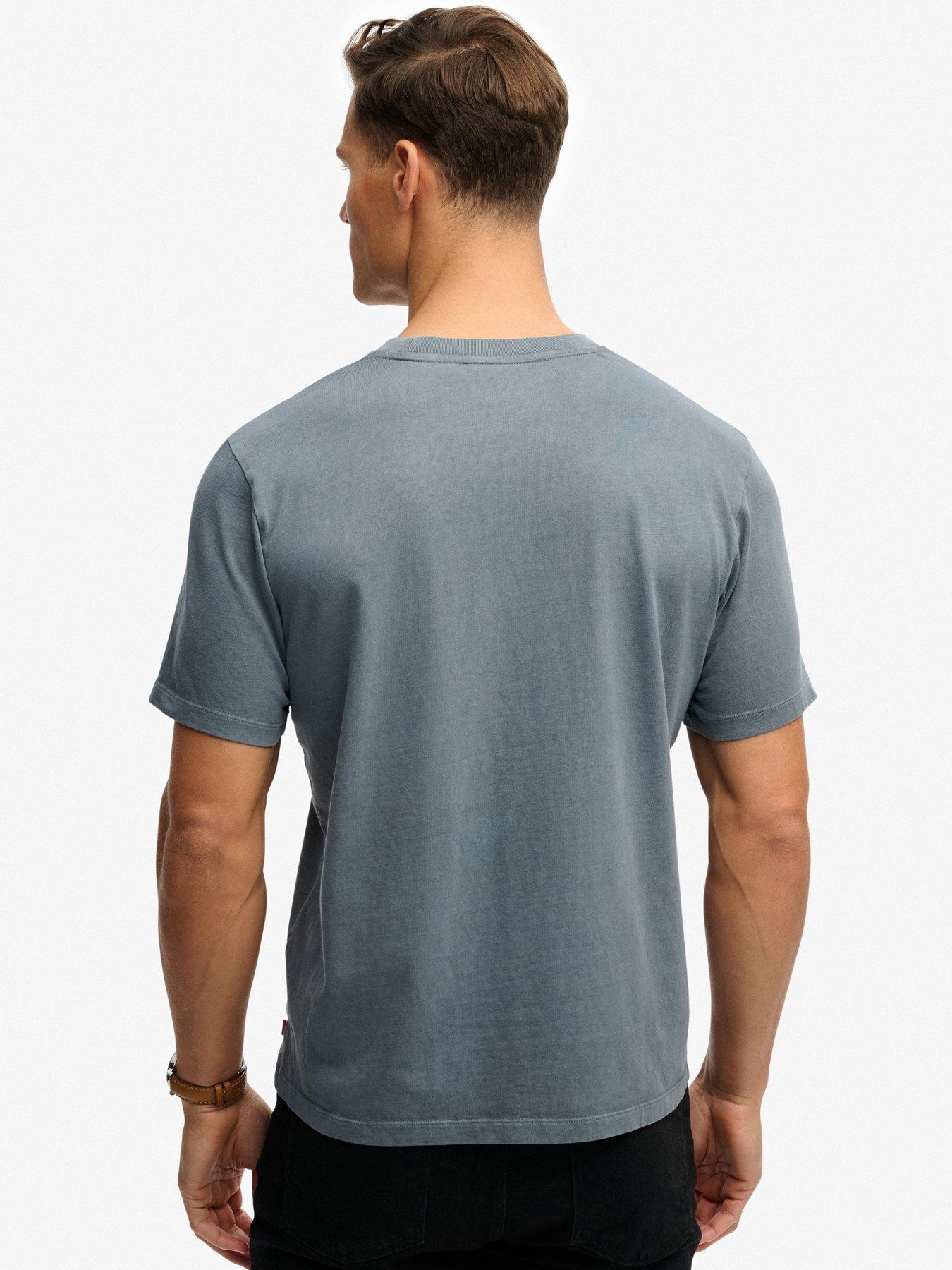  image of superdry-micro-logo-relaxed-t-shirt-grey