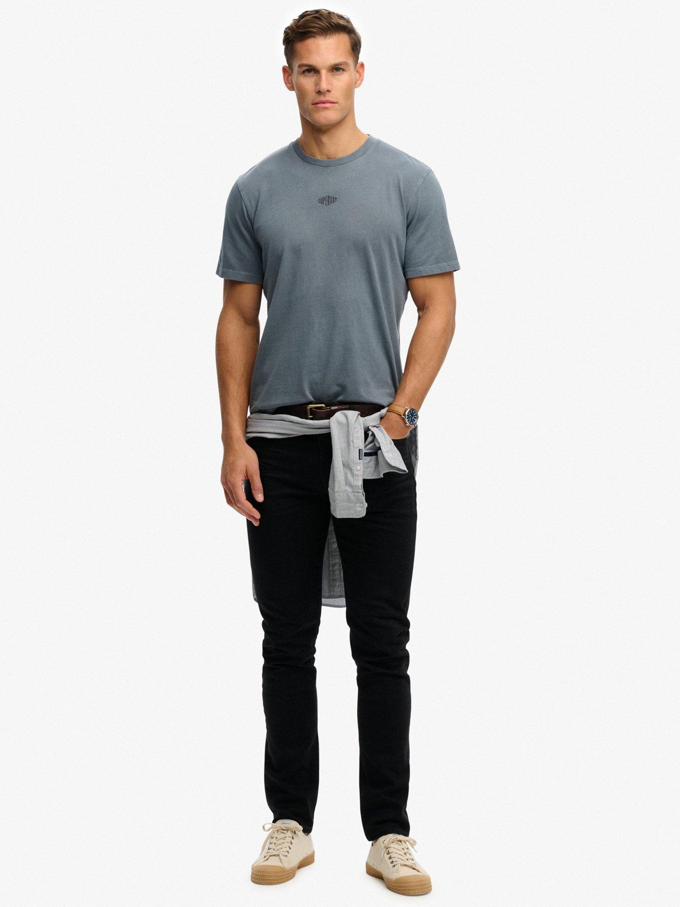  image of superdry-micro-logo-relaxed-t-shirt-grey