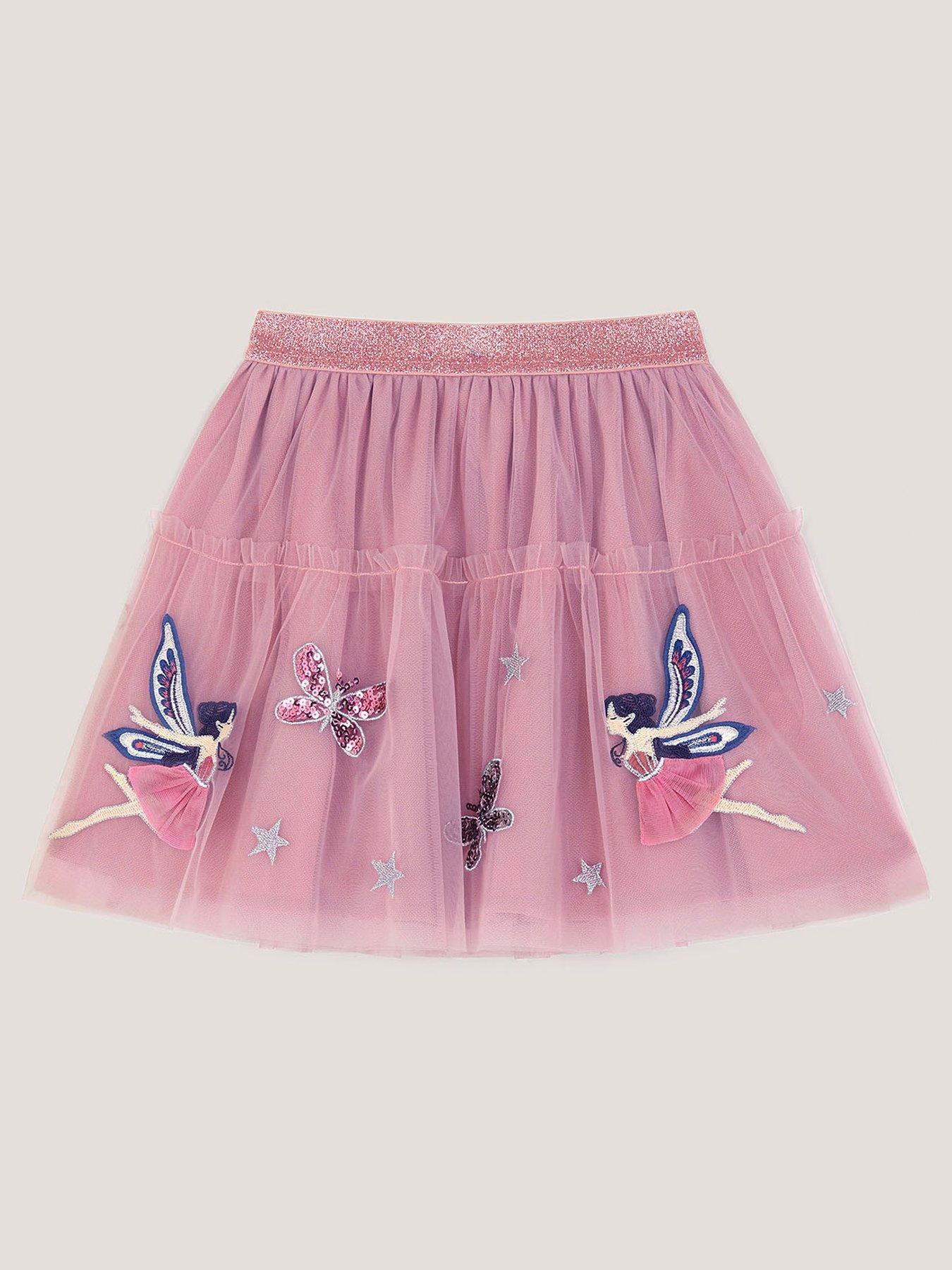  image of monsoon-girls-butterfly-fairy-mesh-skirt-pink