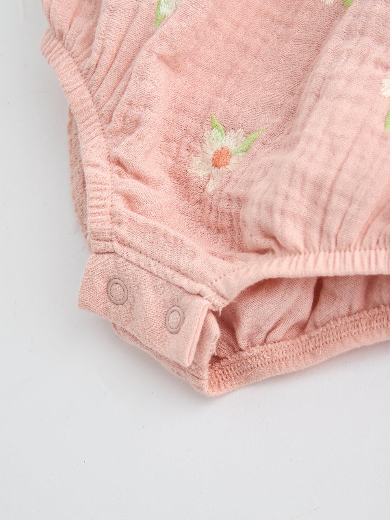 Image 4 of 6 of The Very Collection Baby Girl Embroidered Romper And Tee Set