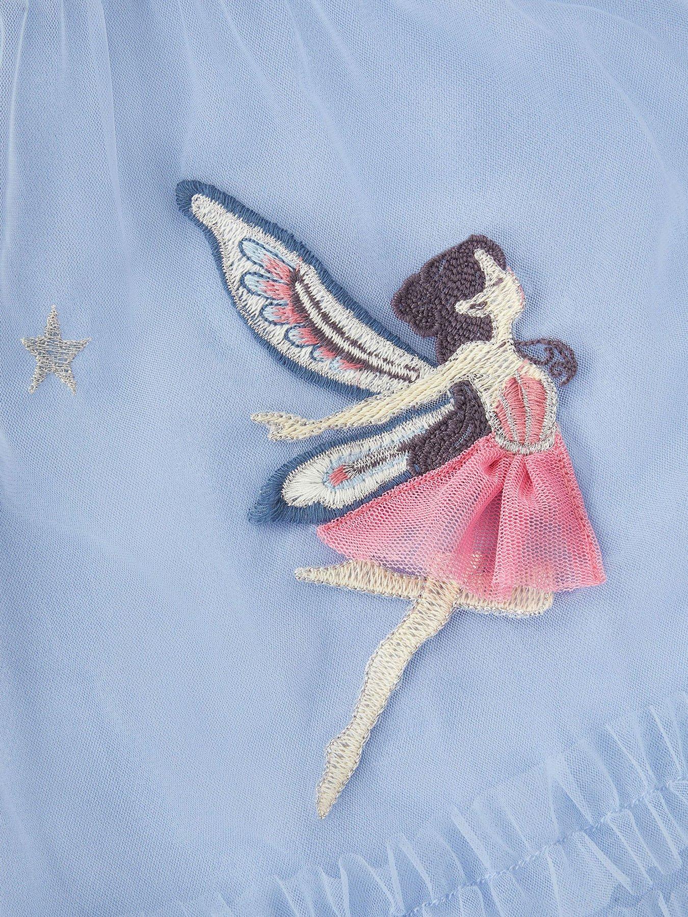  image of monsoon-girls-enchanted-mesh-trapeze-dress-blue