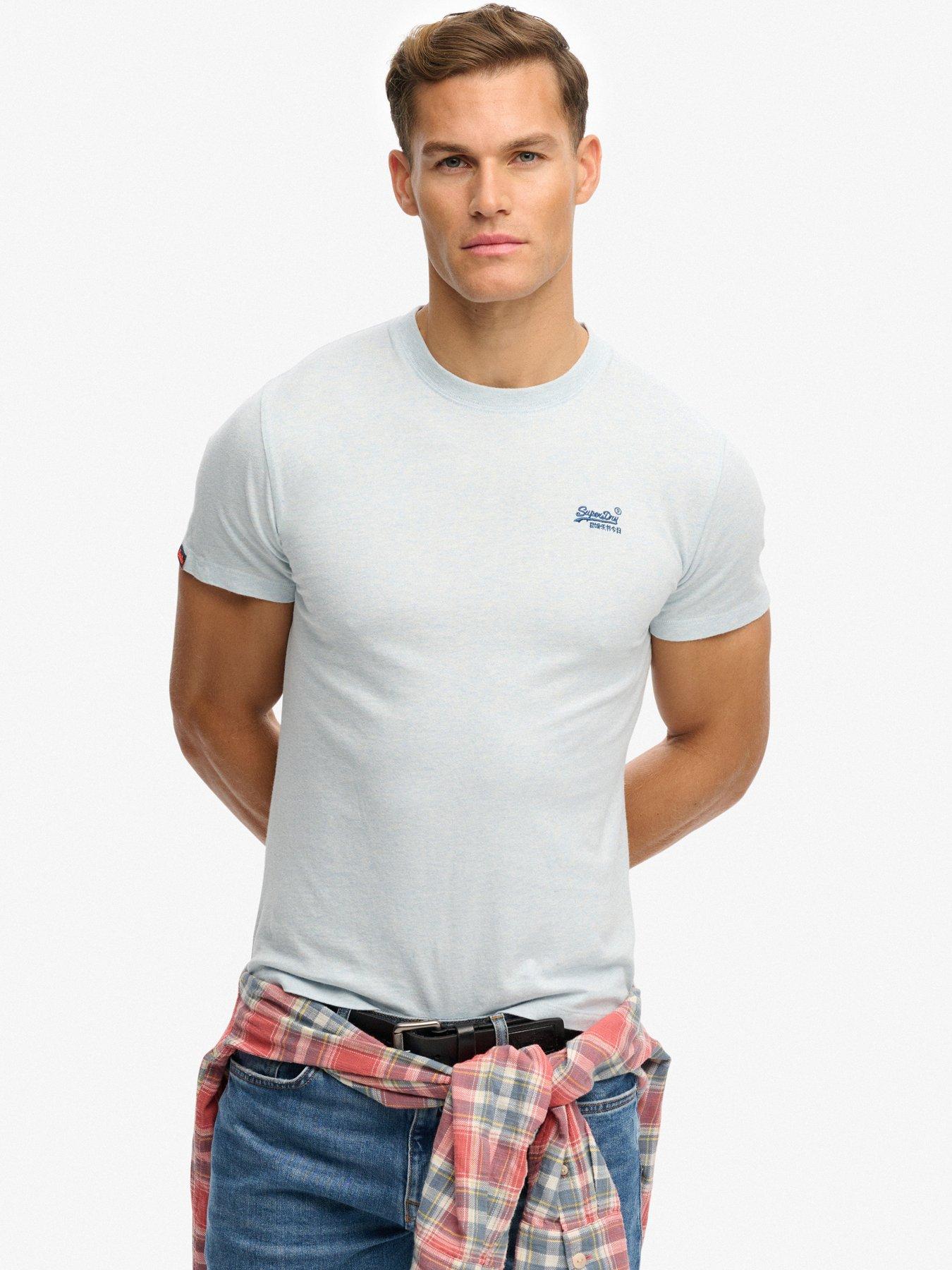 Superdry Cotton Essential Logo T-Shirt - Light Blue