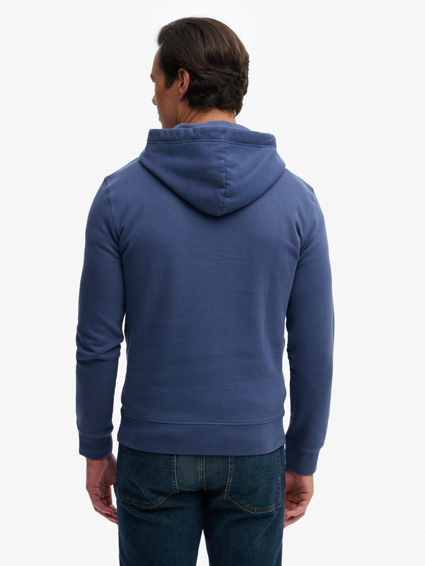 Image 2 of 5 of Superdry Vintage Classic Over Head Hoodie - Navy