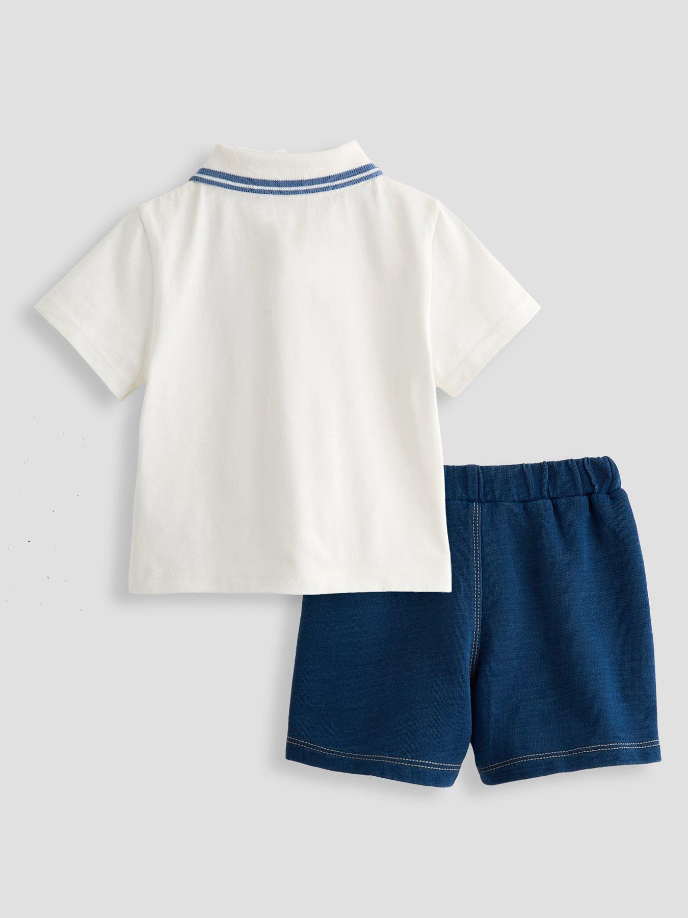 Image 2 of 6 of The Very Collection Baby Boy Polo And Short Set - White