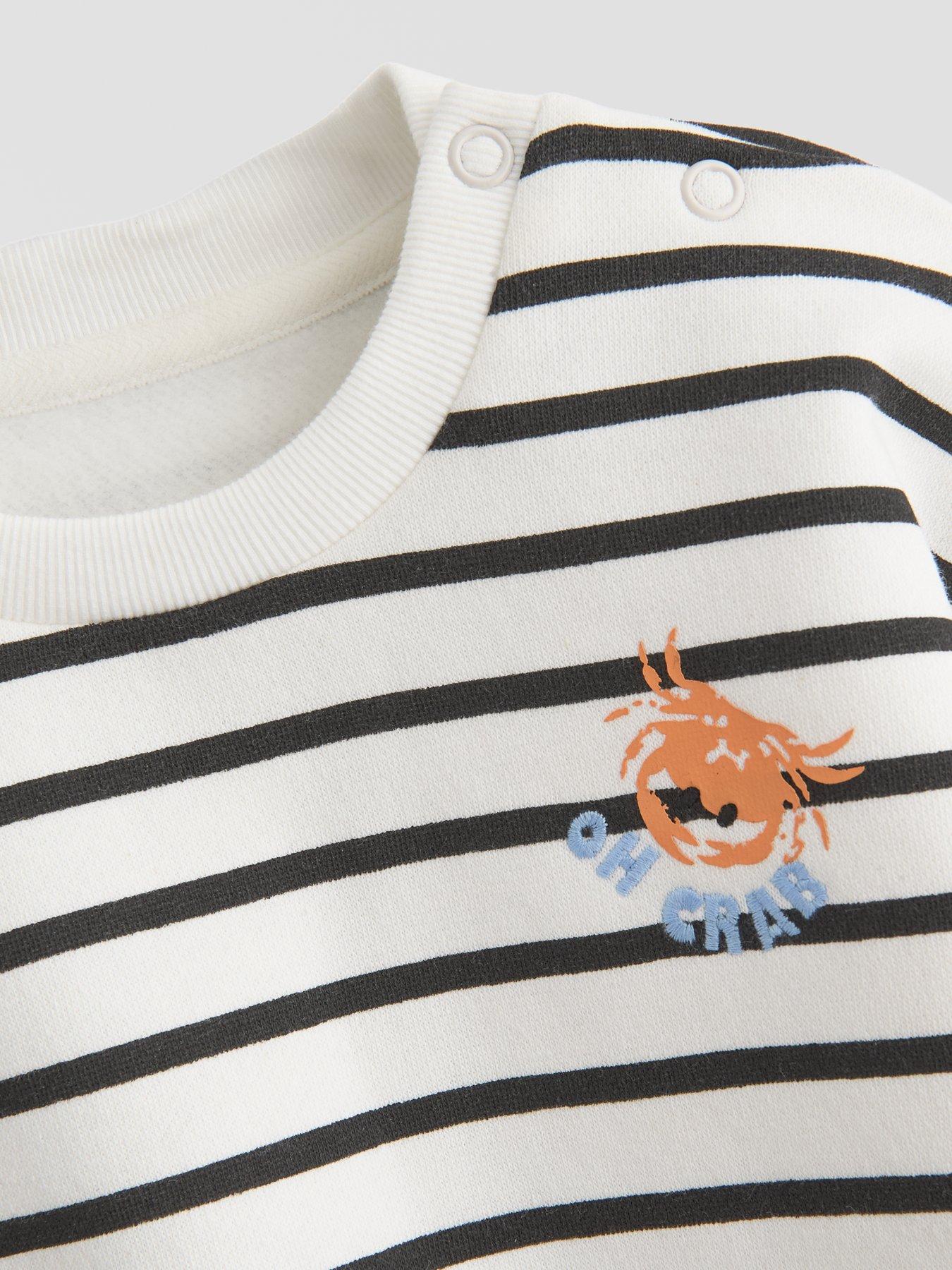 Image 3 of 5 of The Very Collection Baby Boy Sweatshirt &amp; Shorts Set - White