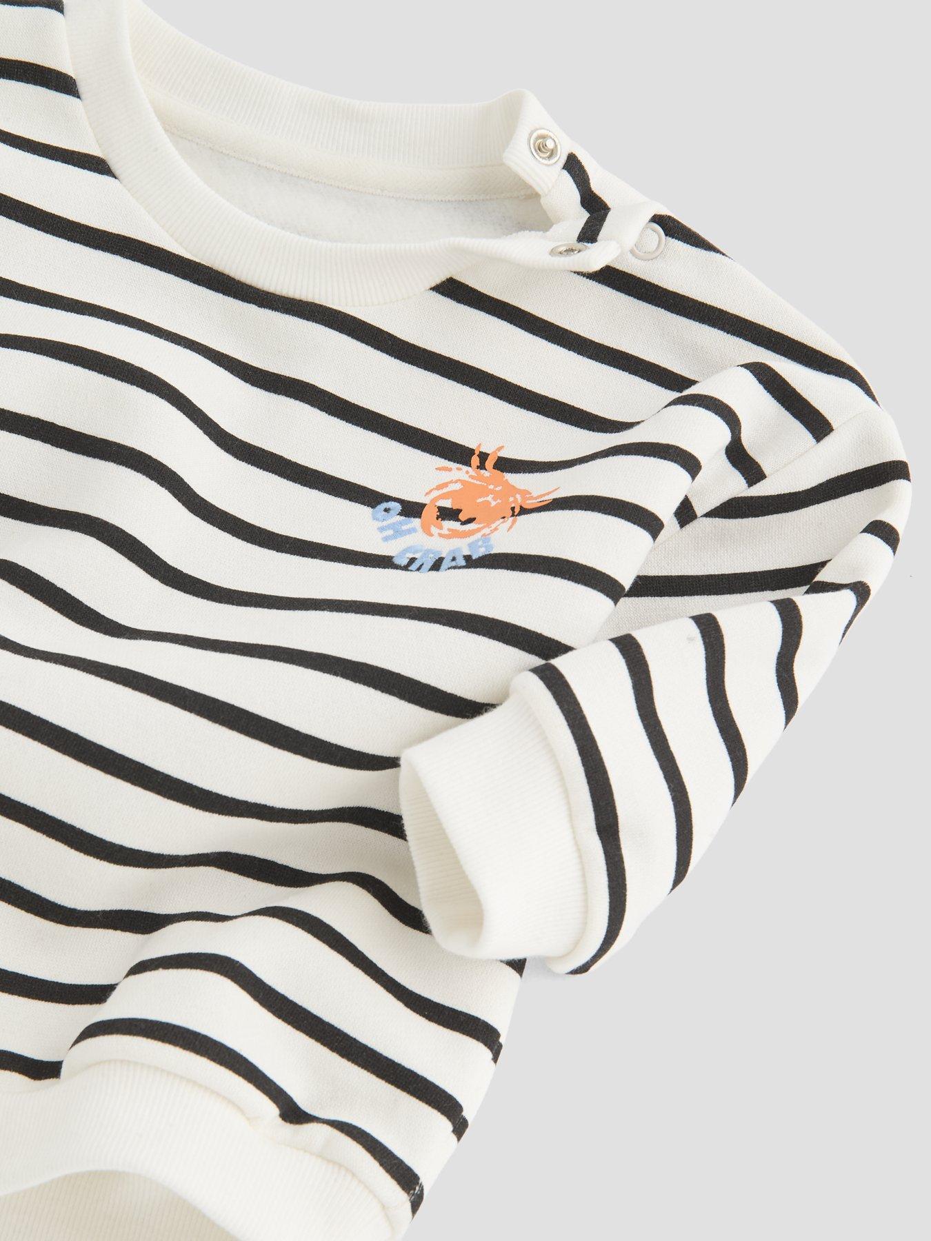 Image 5 of 5 of The Very Collection Baby Boy Sweatshirt &amp; Shorts Set - White