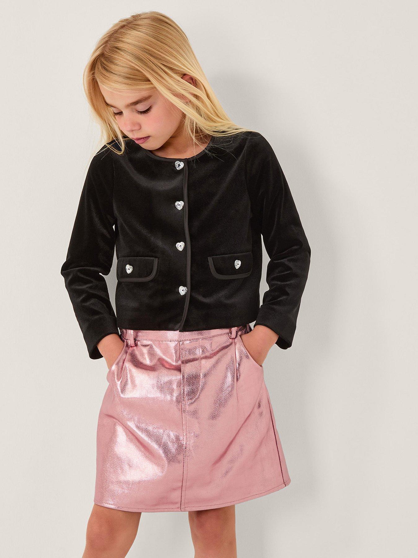 undefined Girls Nadine Metallic Skirt - Gold