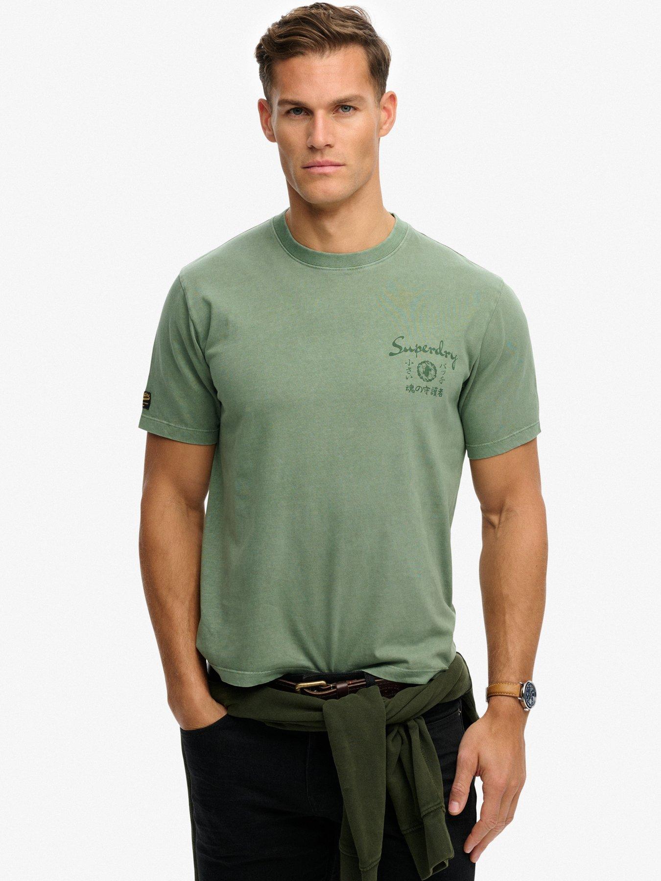 Image 1 of 5 of Superdry Tokyo Narrative Loose Fit T-Shirt - Green