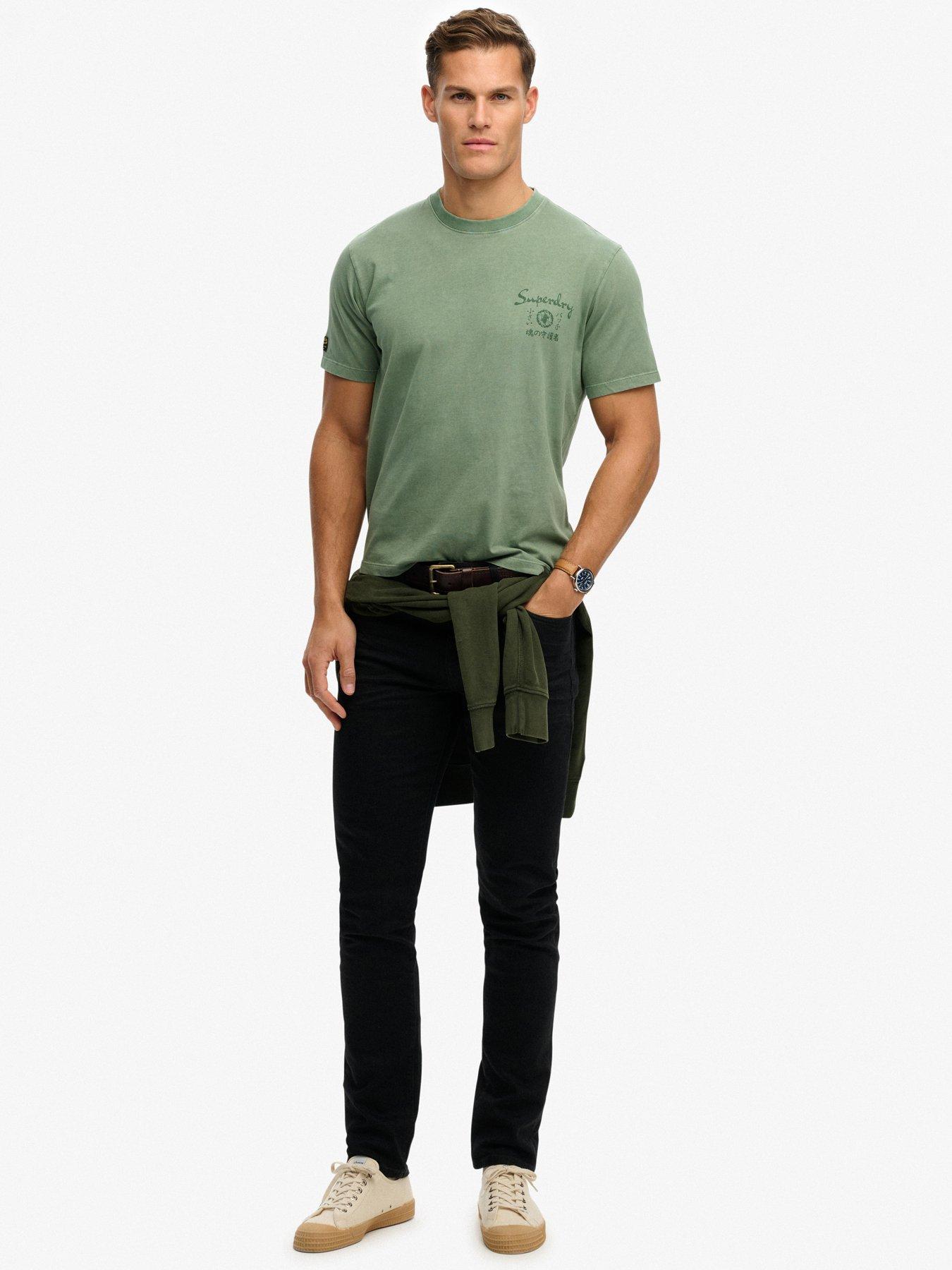 Image 3 of 5 of Superdry Tokyo Narrative Loose Fit T-Shirt - Green