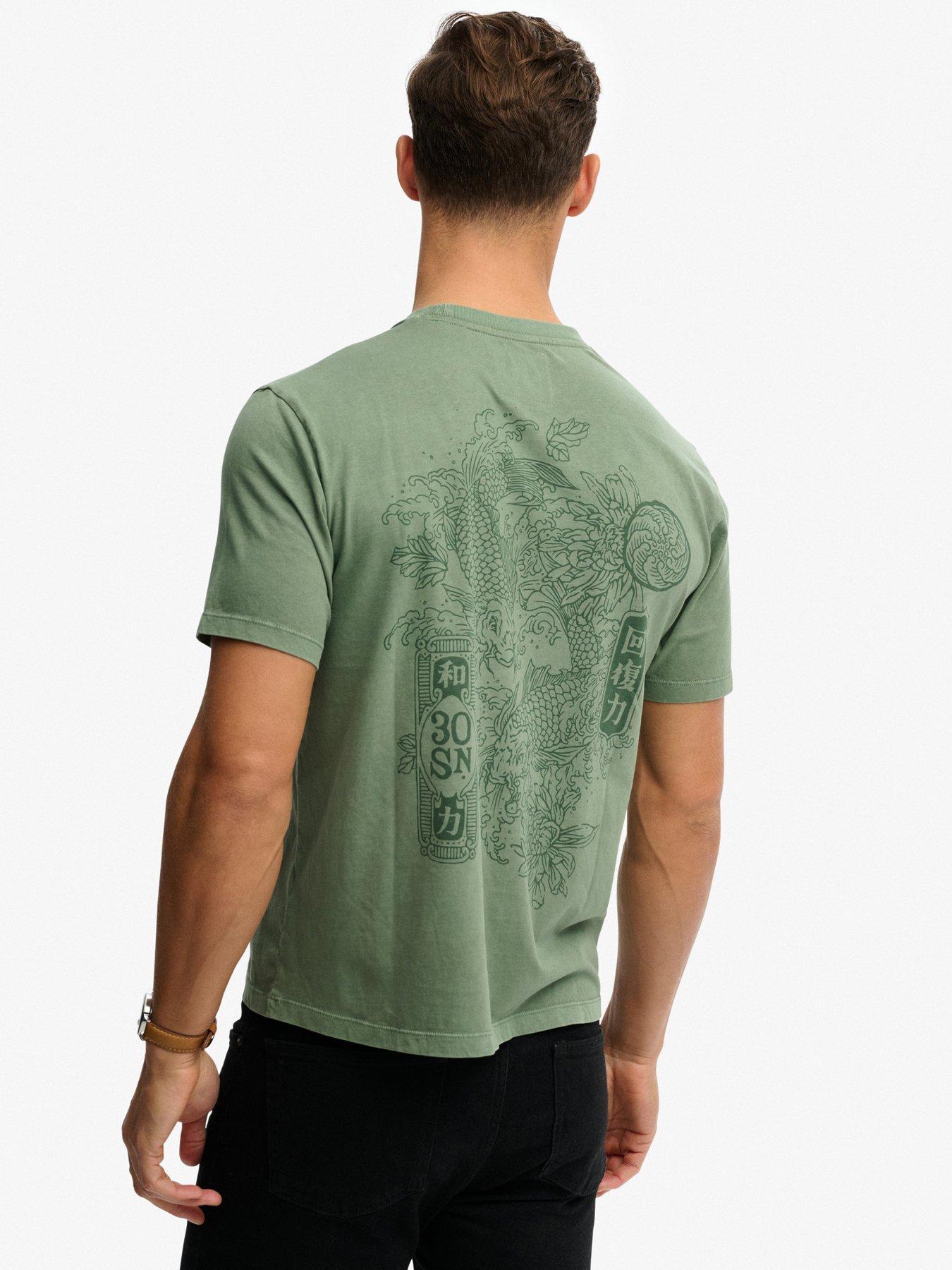 Image 5 of 5 of Superdry Tokyo Narrative Loose Fit T-Shirt - Green