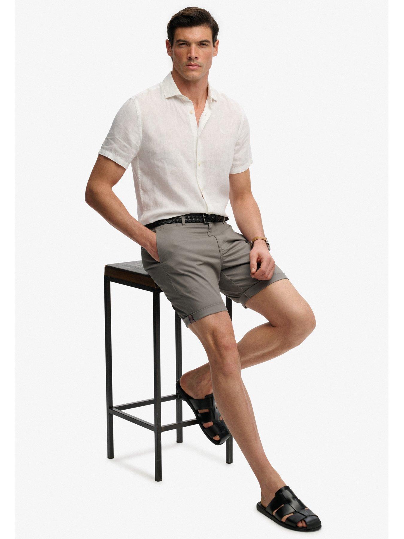 Image 5 of 5 of Superdry Premium Regular Chino Shorts - Grey