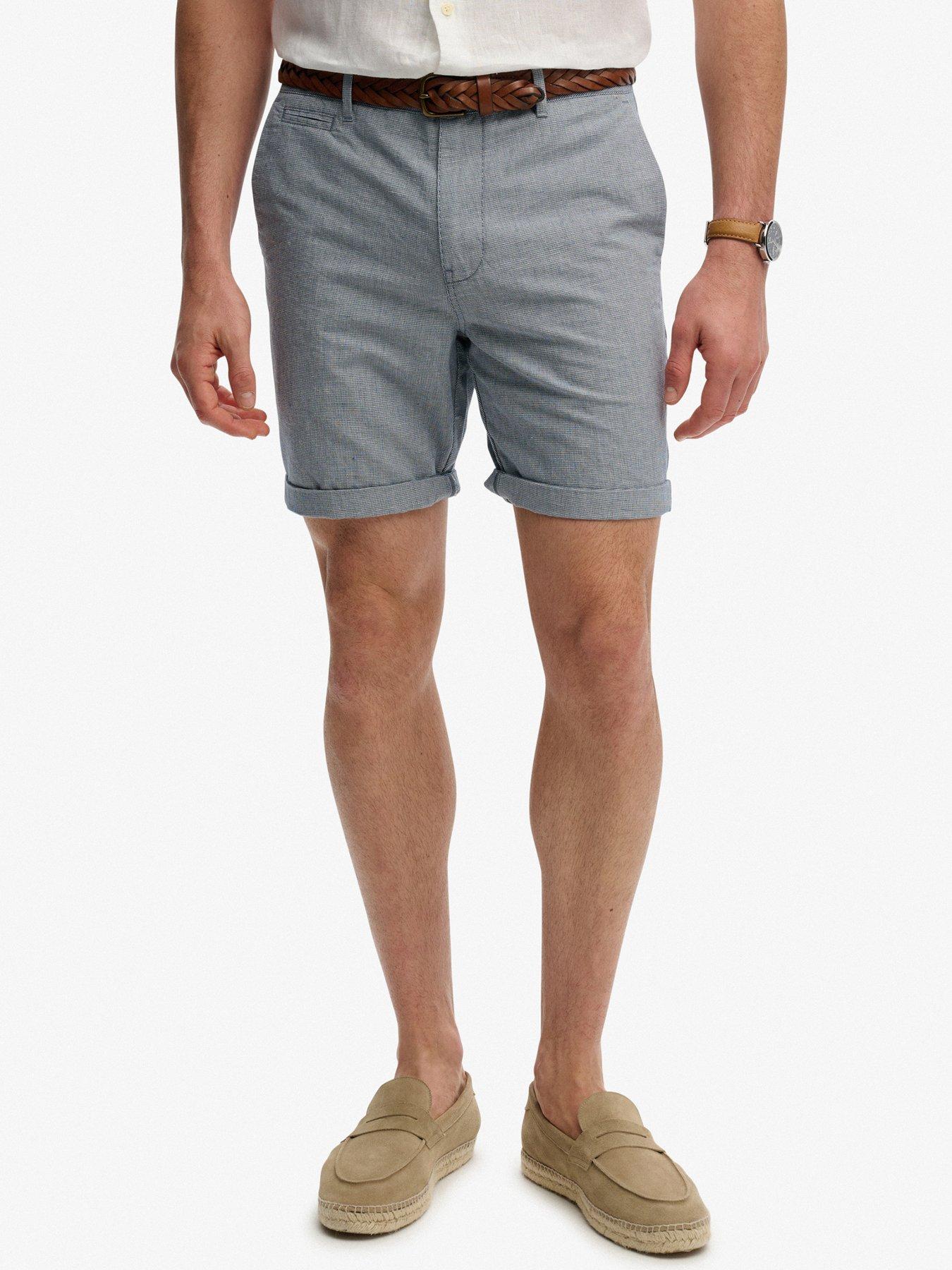 Superdry Premium Textured Chino Shorts - Blue