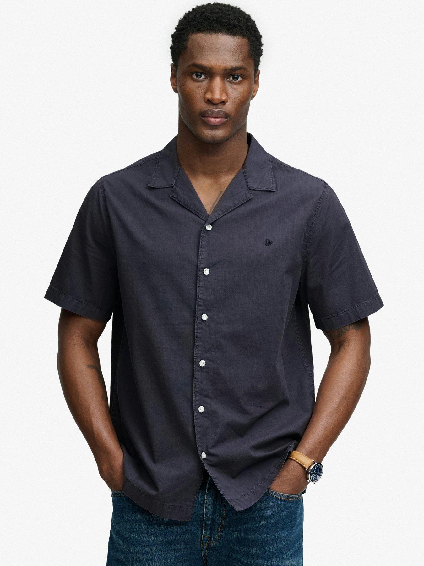 Superdry Cabana Short Sleeve Shirt – Navy