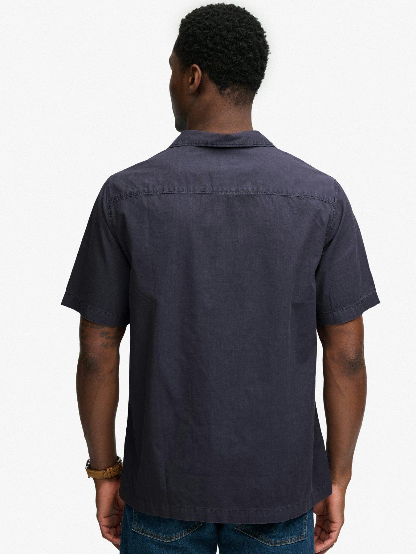 Image 2 of 5 of Superdry Cabana Short Sleeve Shirt - Navy