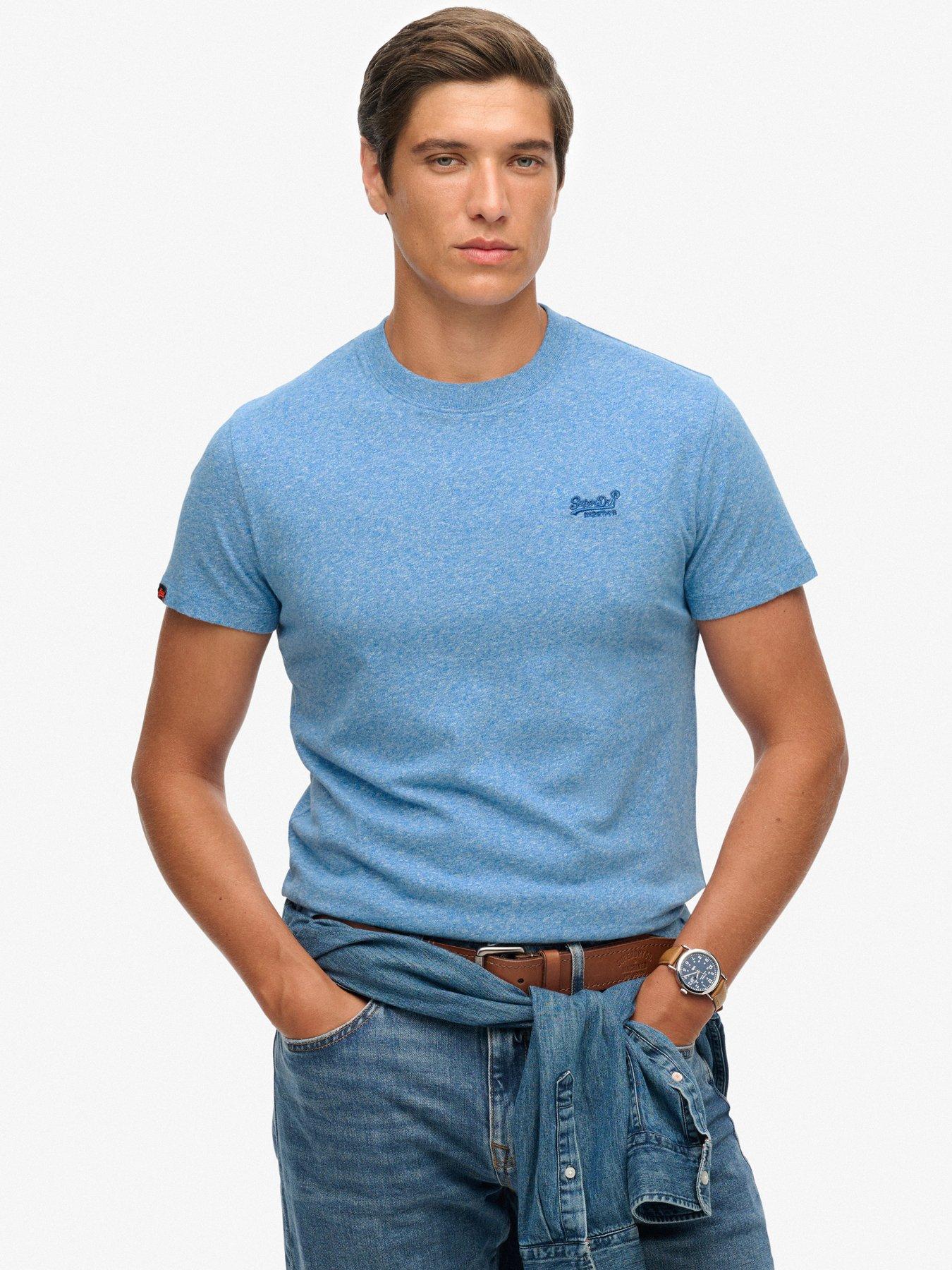 Superdry Organic Cotton Essential Logo T-Shirt - Blue
