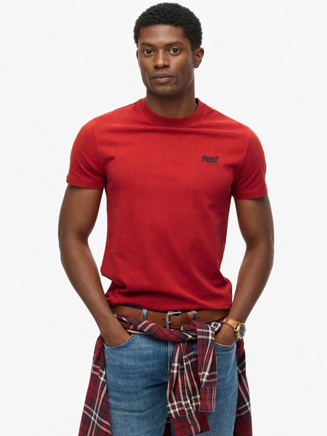  image of superdry-cotton-essential-logo-t-shirt-red
