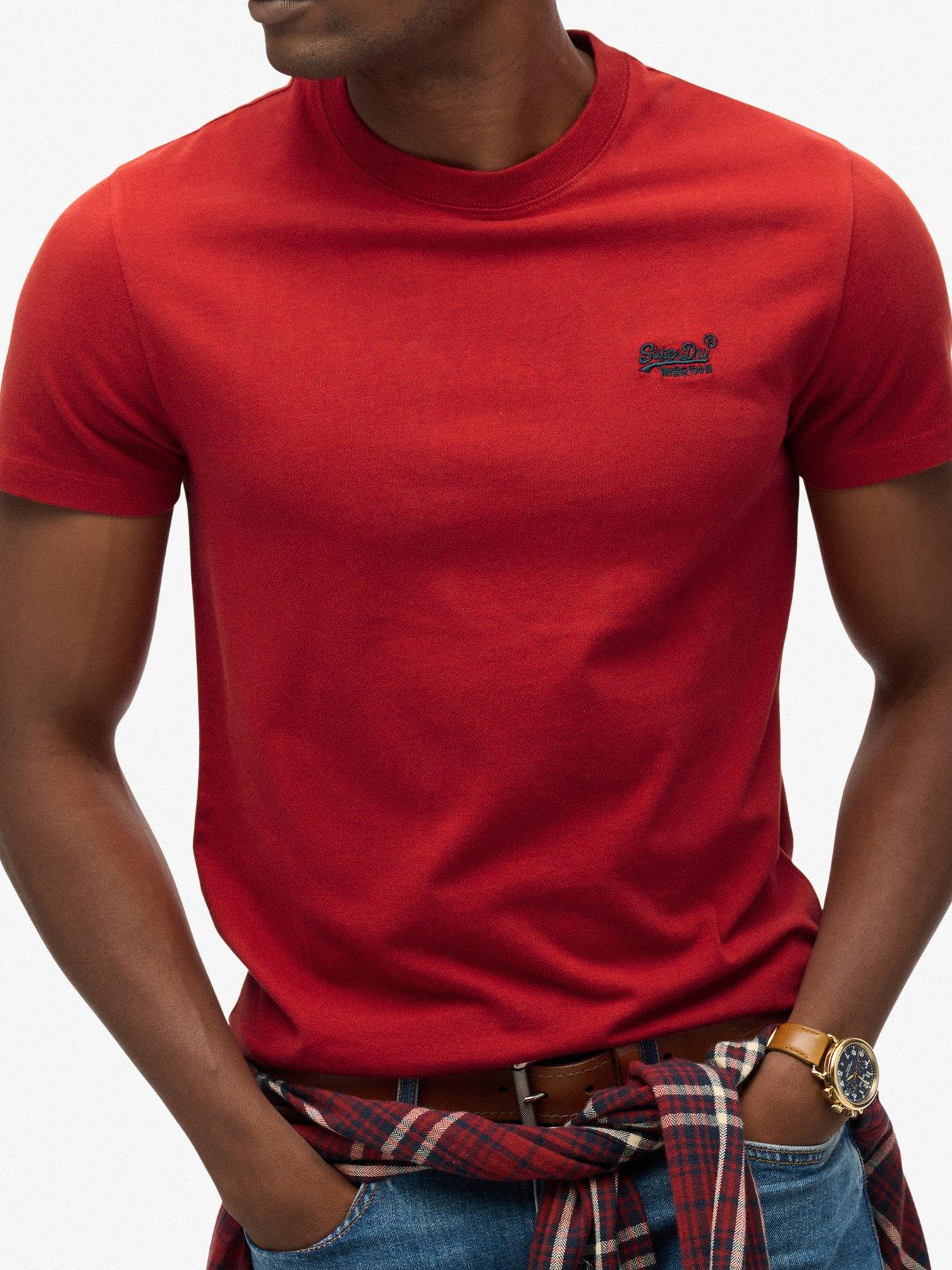 image of superdry-cotton-essential-logo-t-shirt-red