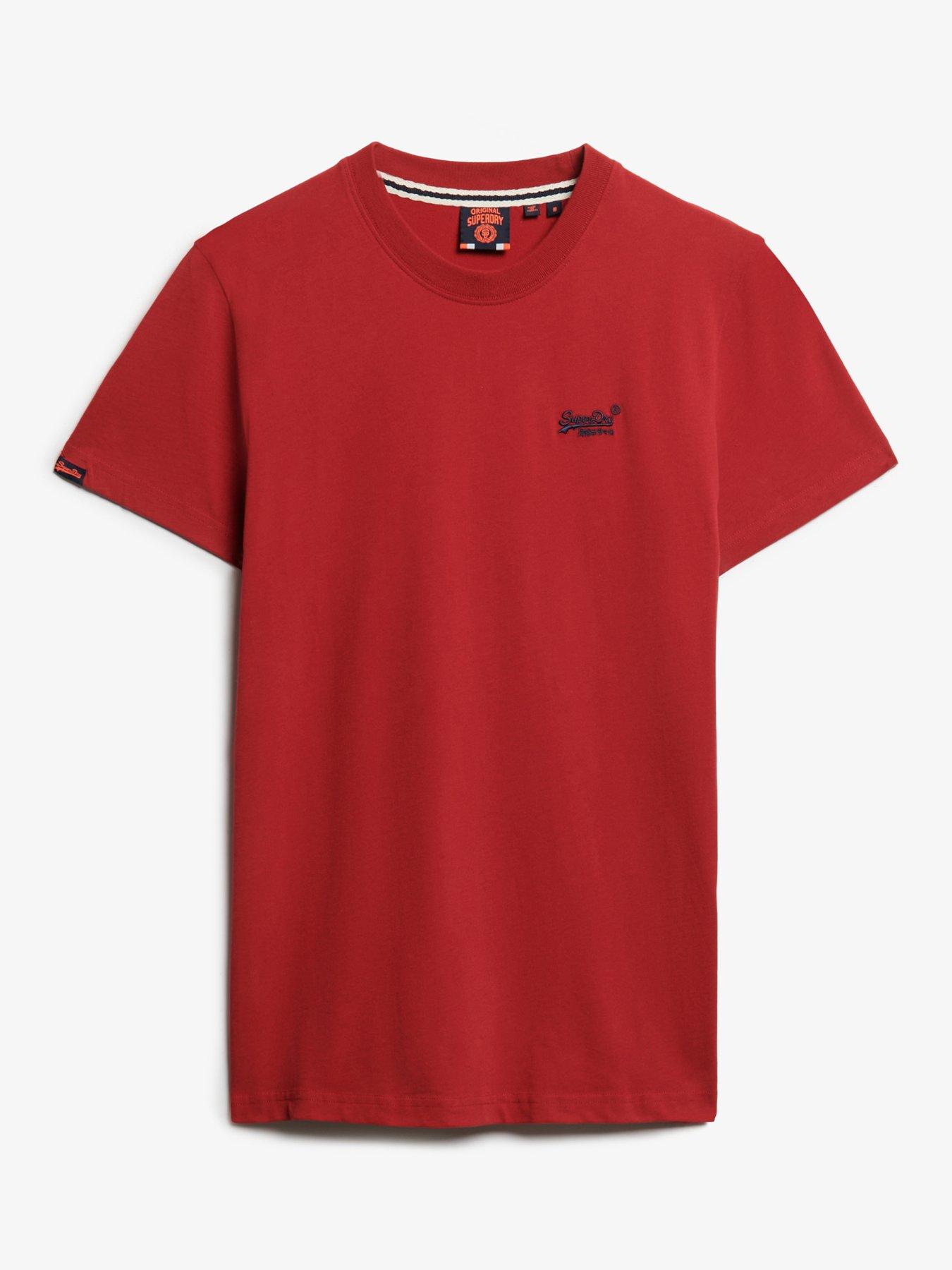  image of superdry-cotton-essential-logo-t-shirt-red