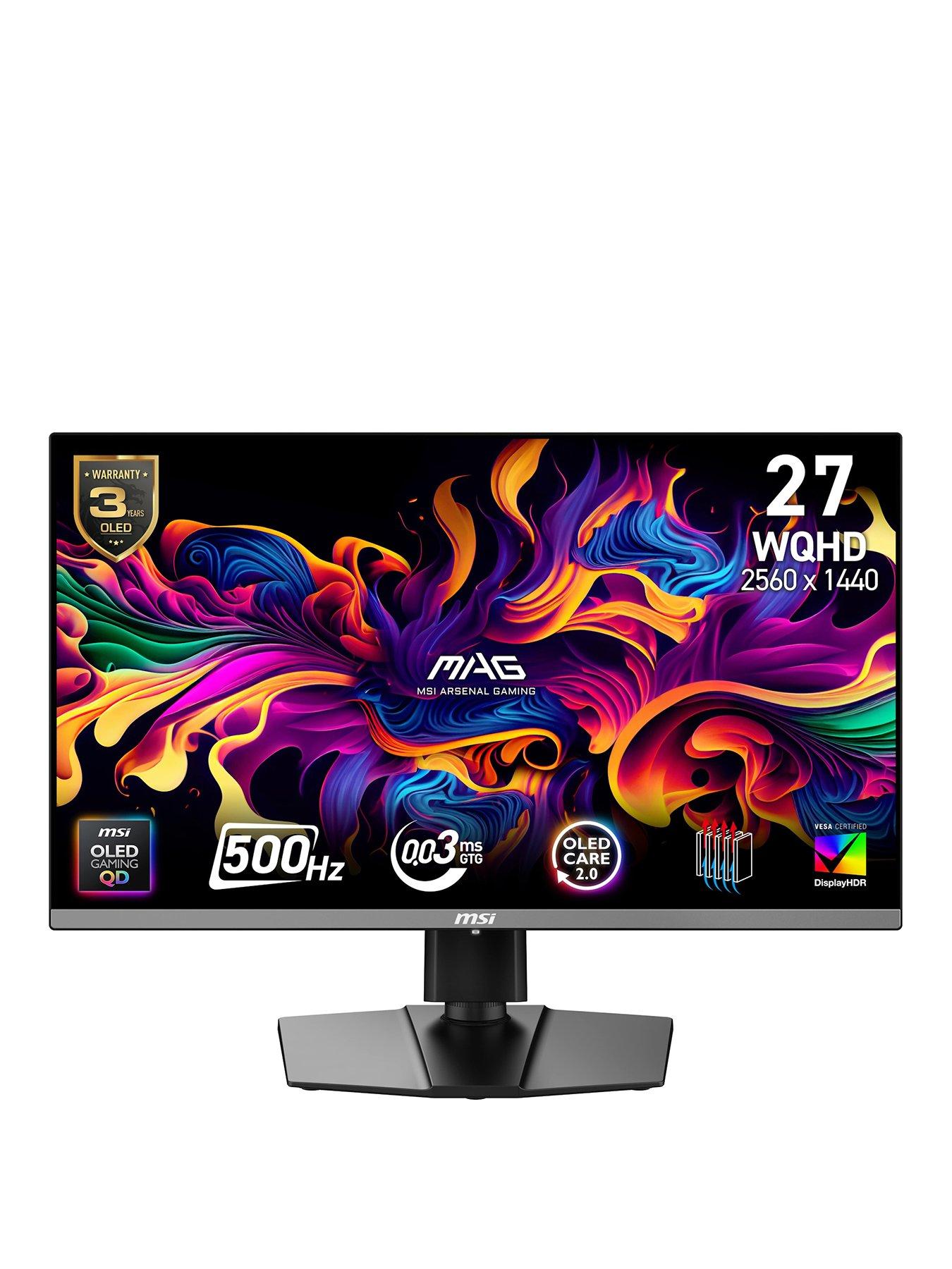 Image 1 of 7 of MSI MAG 272QP QD-OLED X50 27-inch, WQHD, 500Hz, 0.03ms, Adaptive-Sync&nbsp;Gaming Monitor