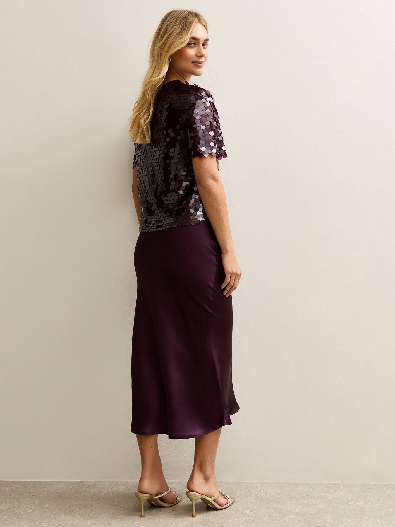 stillFront image of new-look-satin-bias-midi-skirt-burgundy