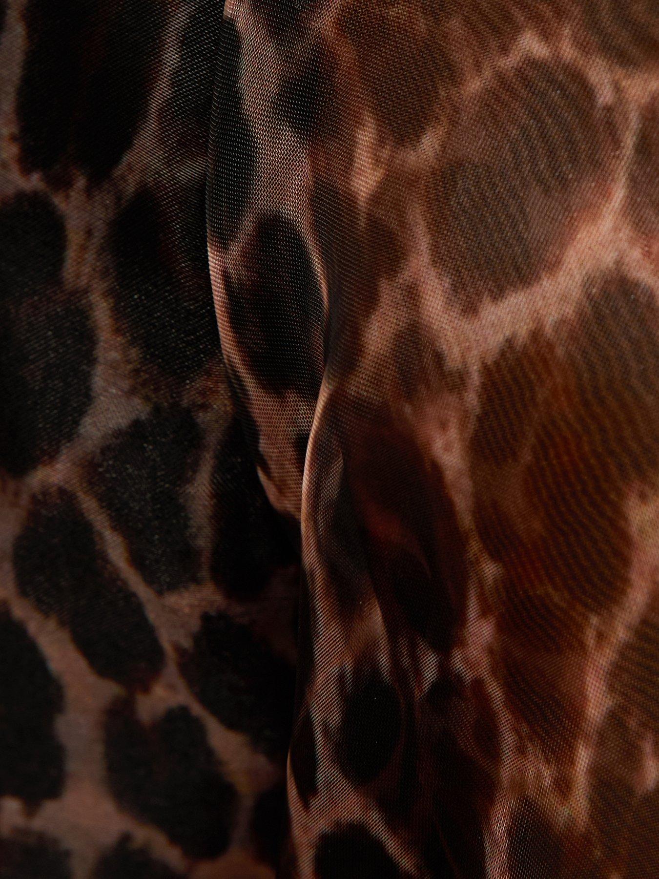  image of new-look-organza-mini-dress-brown