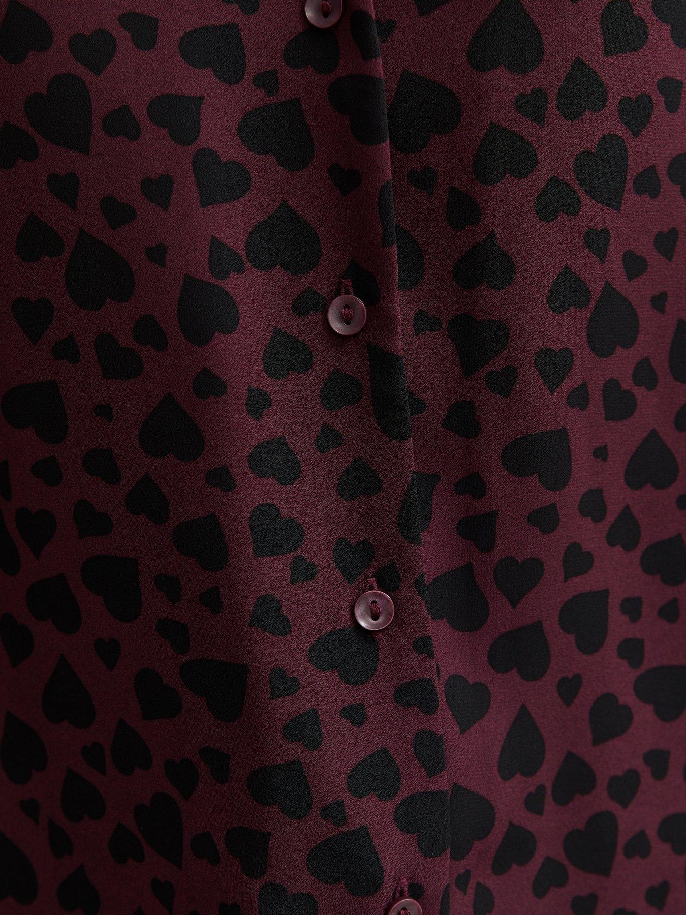  image of new-look-heart-shirt-dark-red
