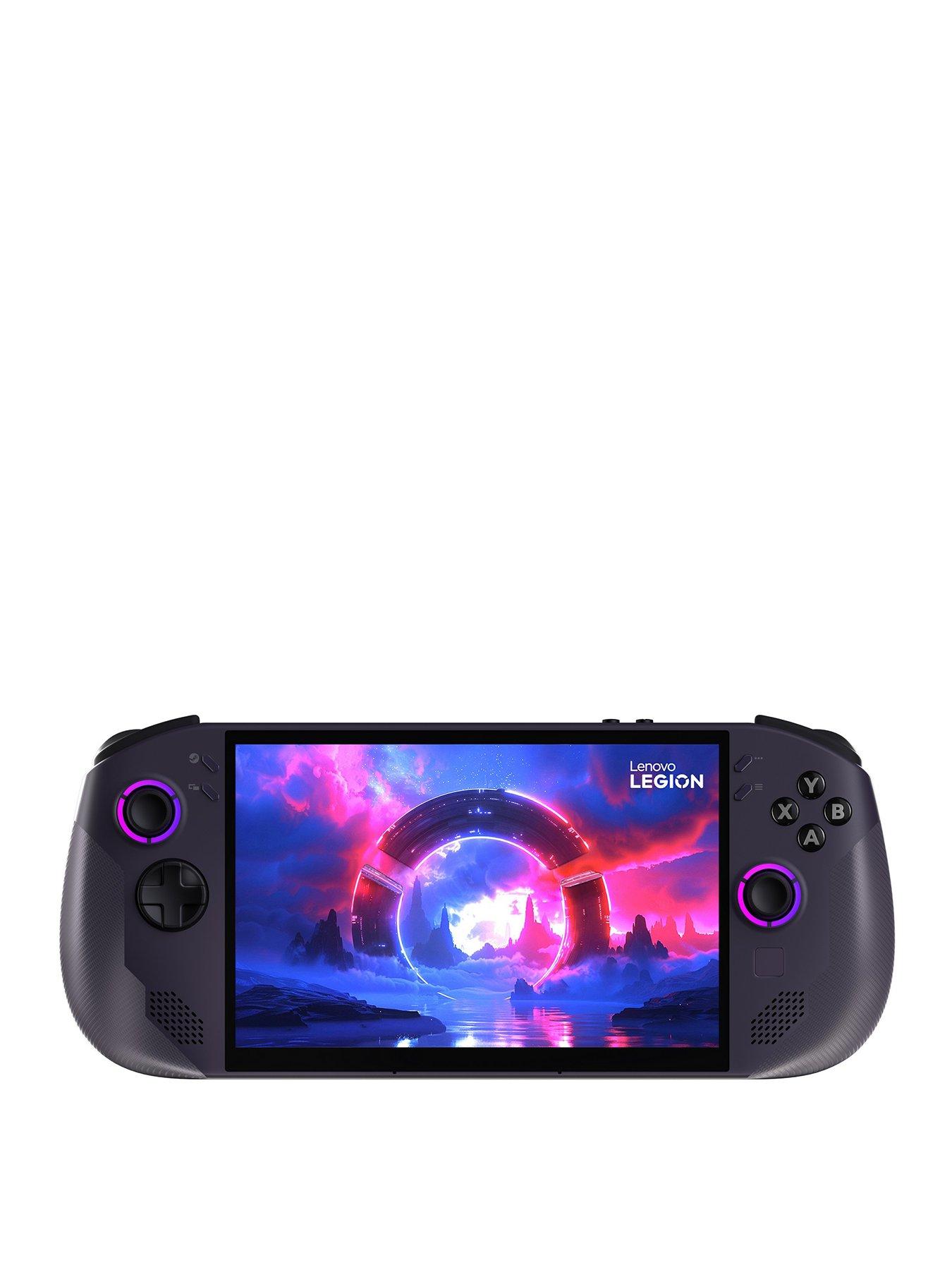front image of lenovo-legion-go-s-8apu1-amd-ryzen-z1-extreme-steamos-32-gb-1-tb-ssd-8in-wuxga-nebula-nocturne-exclusive-handheld-gaming