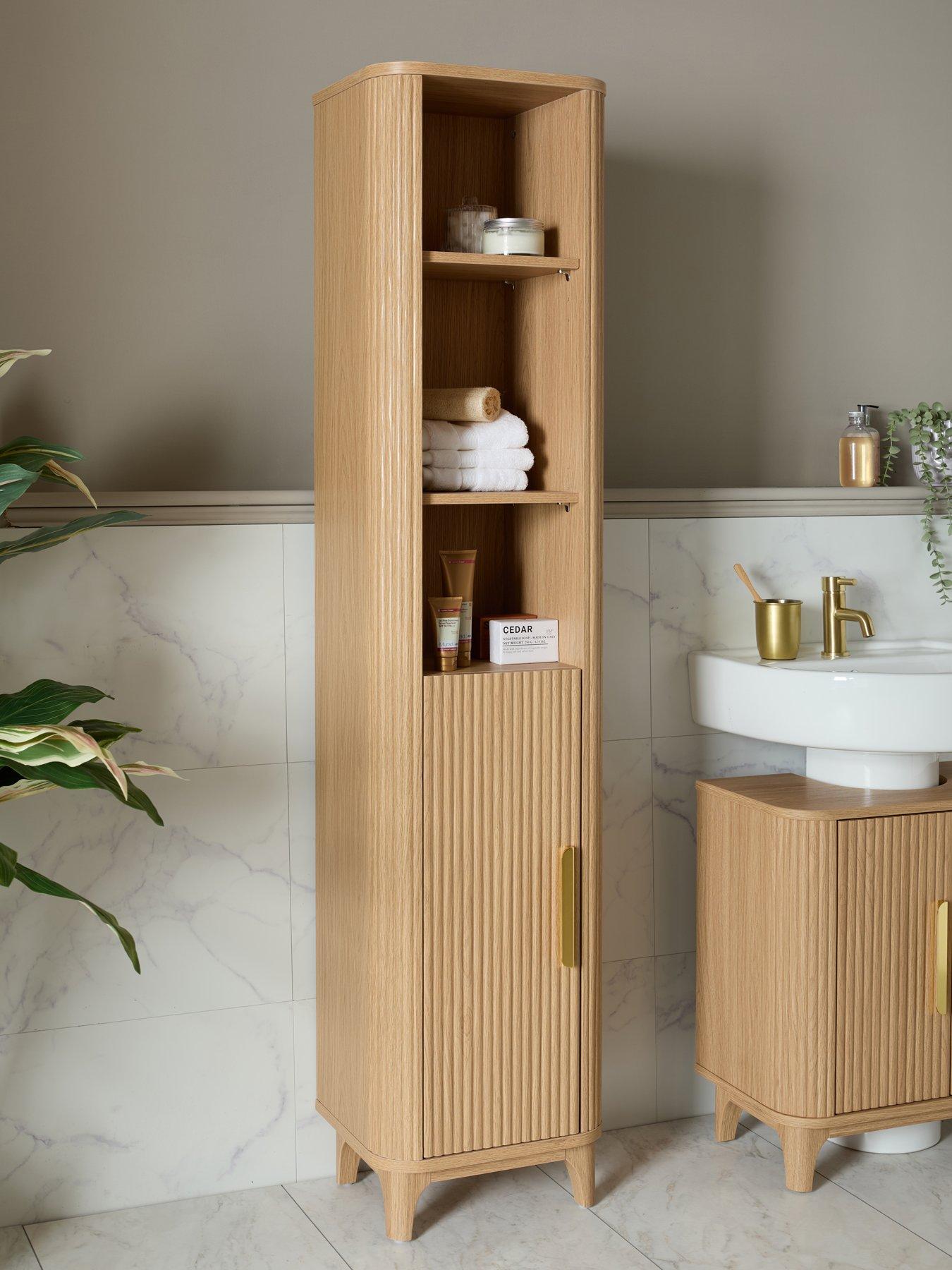 The Very Collection Carina Tall Bathroom Cabinet - Oak - FSC® Certified