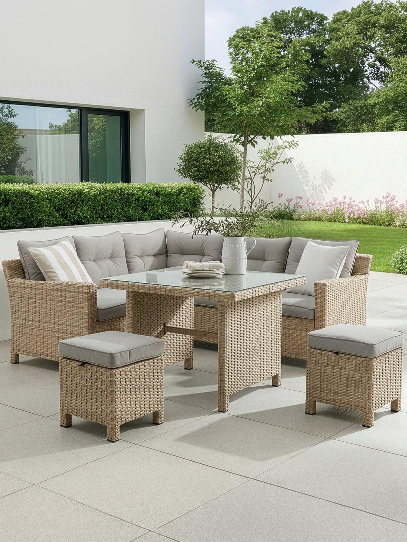 Image 1 of 7 of The Very Collection Sarasota Compact Corner Dining Set