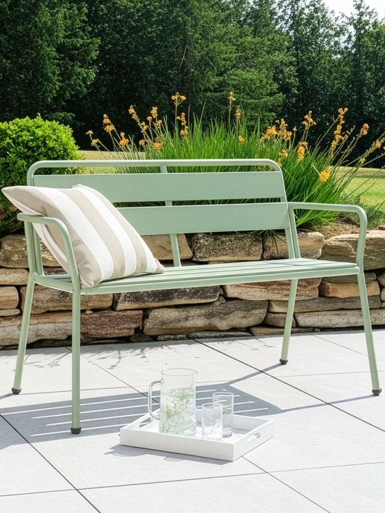 The Very Collection Metal Bench - Green