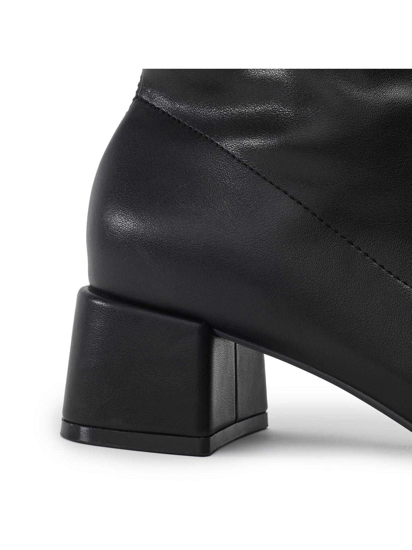  image of moda-in-pelle-osoku-stretch-pu-ankle-boot-black