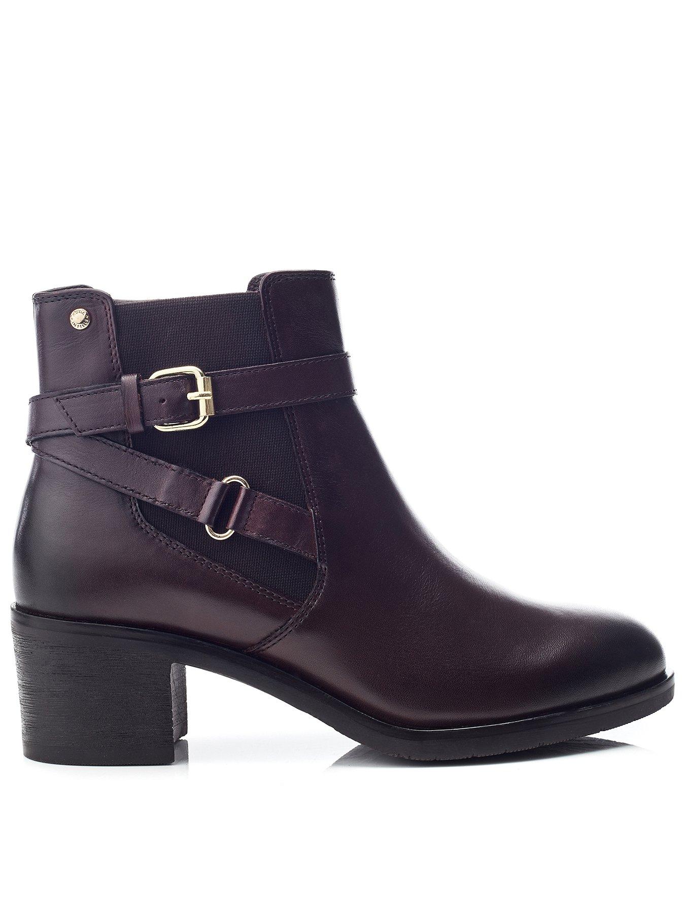 Moda In Pelle Libres Block Heel Chelsea Boot - Dark Brown