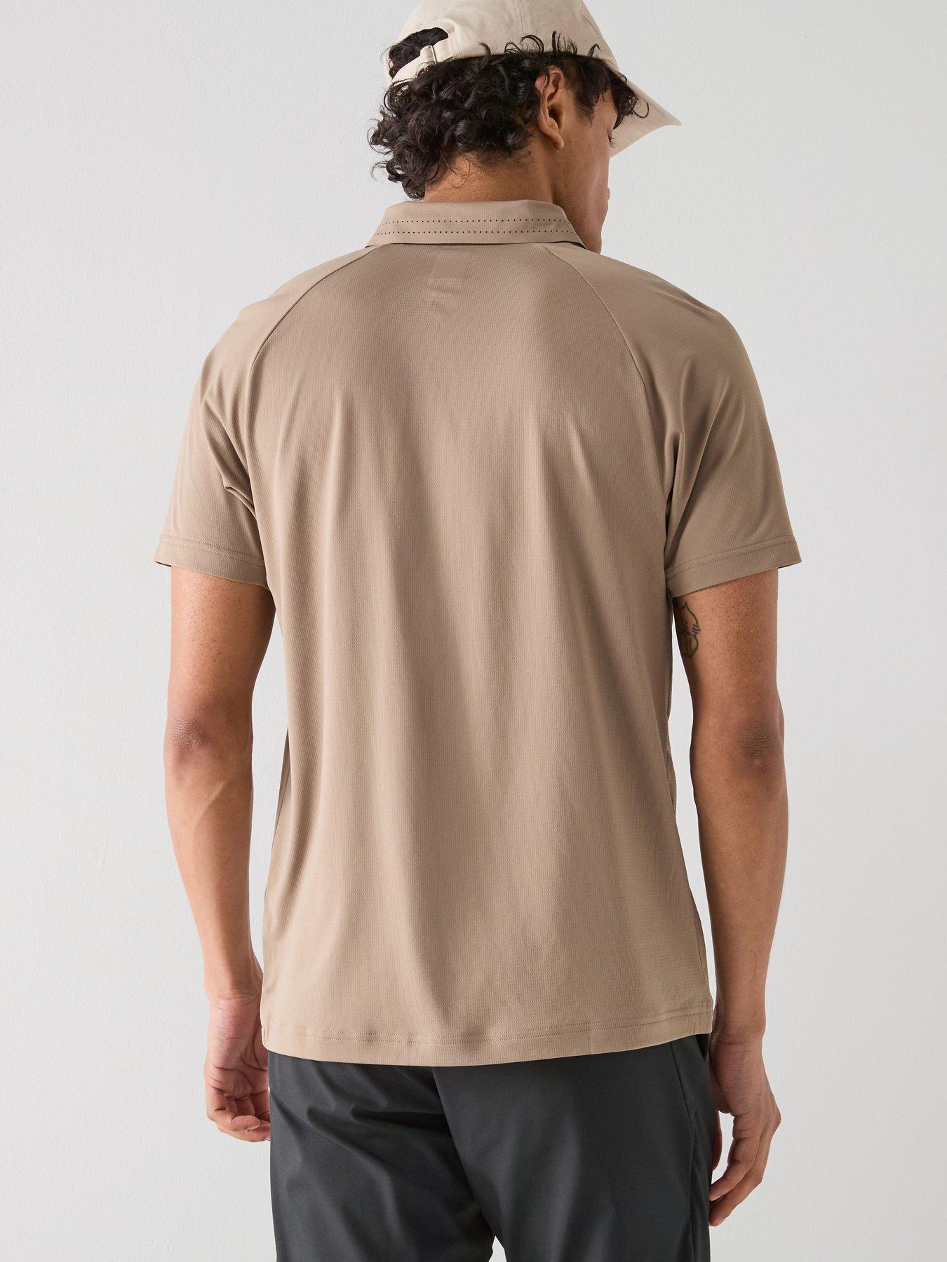 Image 2 of 4 of BOSS Mens Golf Paddytech Polo Shirt - Khaki