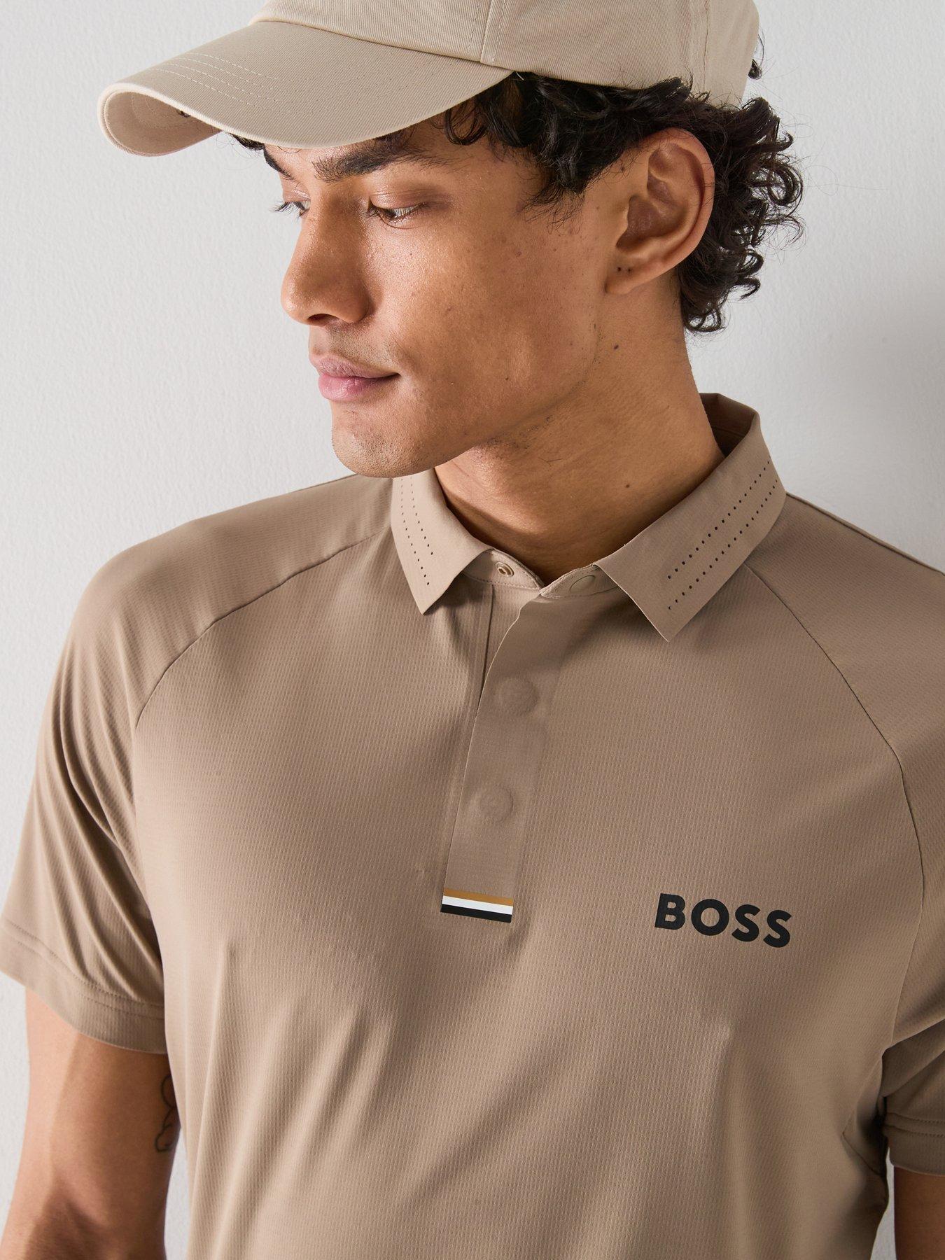 Image 4 of 4 of BOSS Mens Golf Paddytech Polo Shirt - Khaki