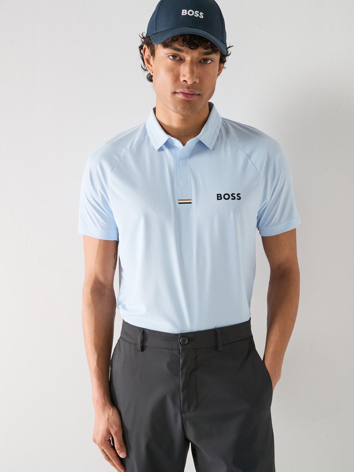 BOSS Mens Golf Paddytech Polo Shirt - Blue